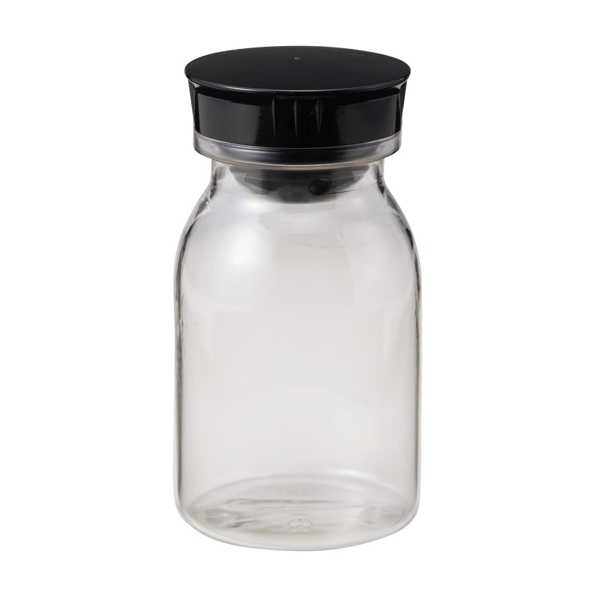 散薬瓶(PC製)透明 08-2960-0104 キャップ：黒 エムアイケミカル 150CC