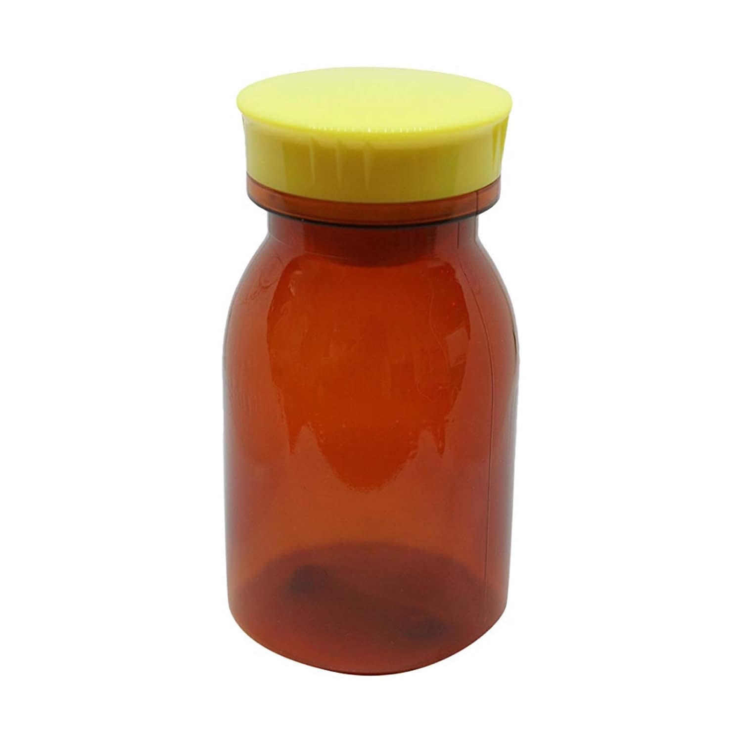散薬瓶(PC製)茶 08-2960-0402 キャップ:黄 エムアイケミカル 150CC