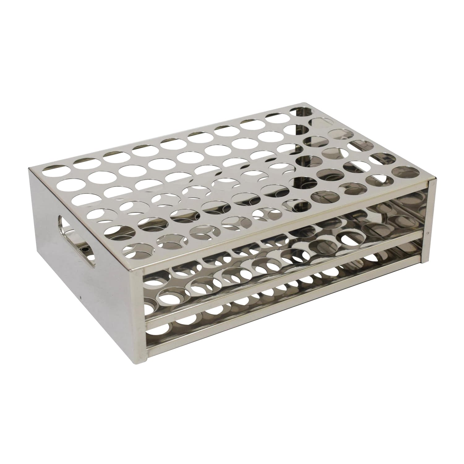 試験管立(18mm用×60本立) φ18mm×60本立 10-2820-16 ウルシヤマ金属工業 6X10(ステンレス)