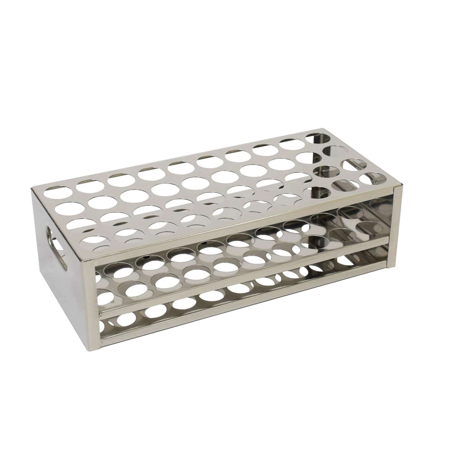 試験管立(18mm用×40本立) φ18mm×40本立 10-2820-14 ウルシヤマ金属工業 4X10(ステンレス)