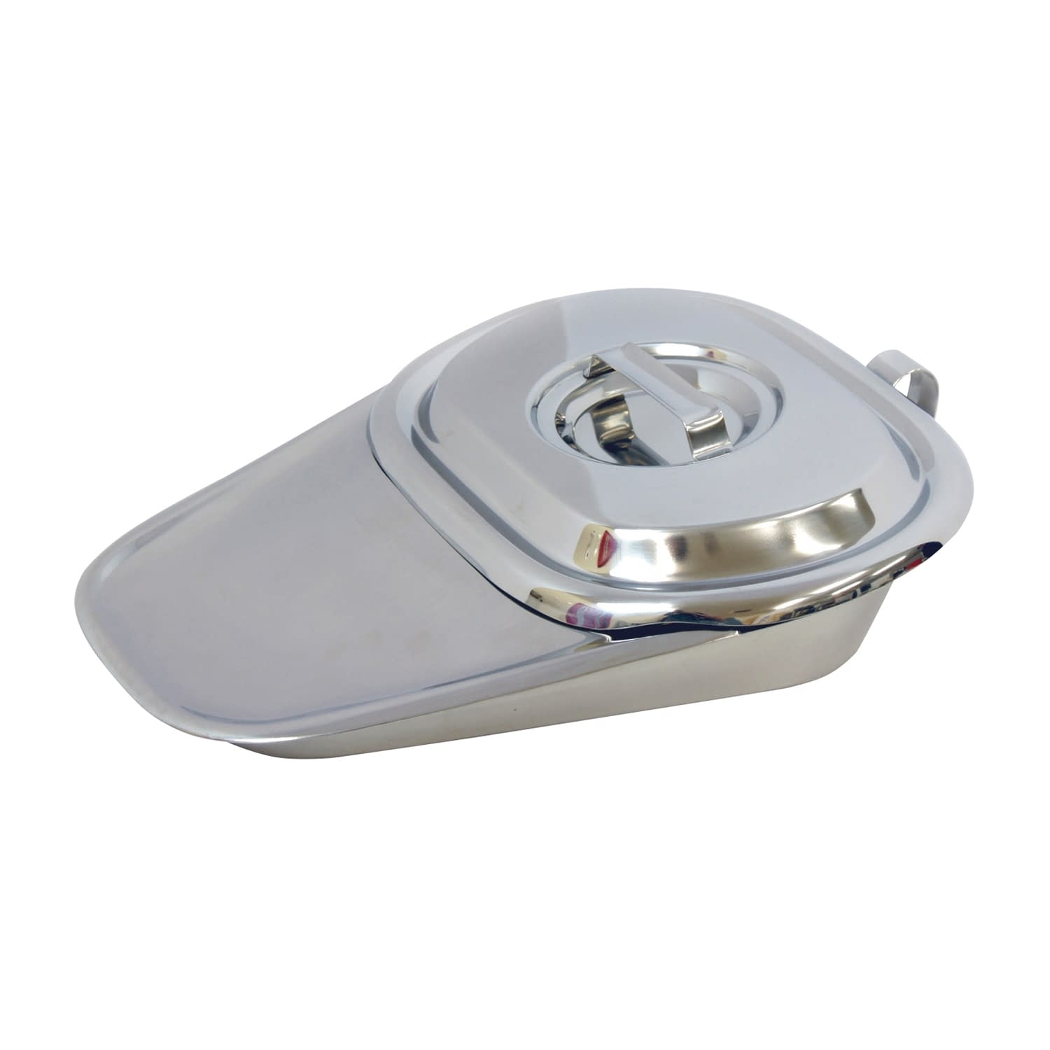 ステンレス製差込便器(フタ付) 01-5115-00 ウルシヤマ金属工業 235X300X73