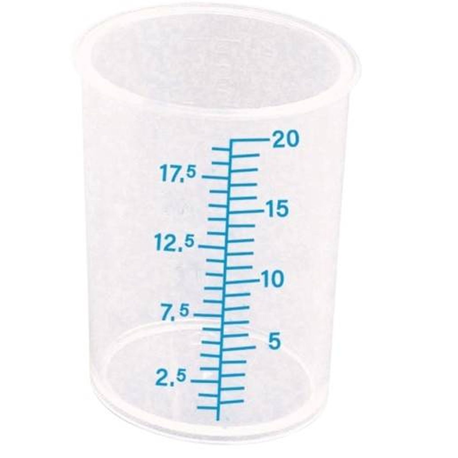 薬杯2号青目盛(未滅菌) 2号・青目盛 08-2610-09 エムアイケミカル 20CC(31X46)100コイリ
