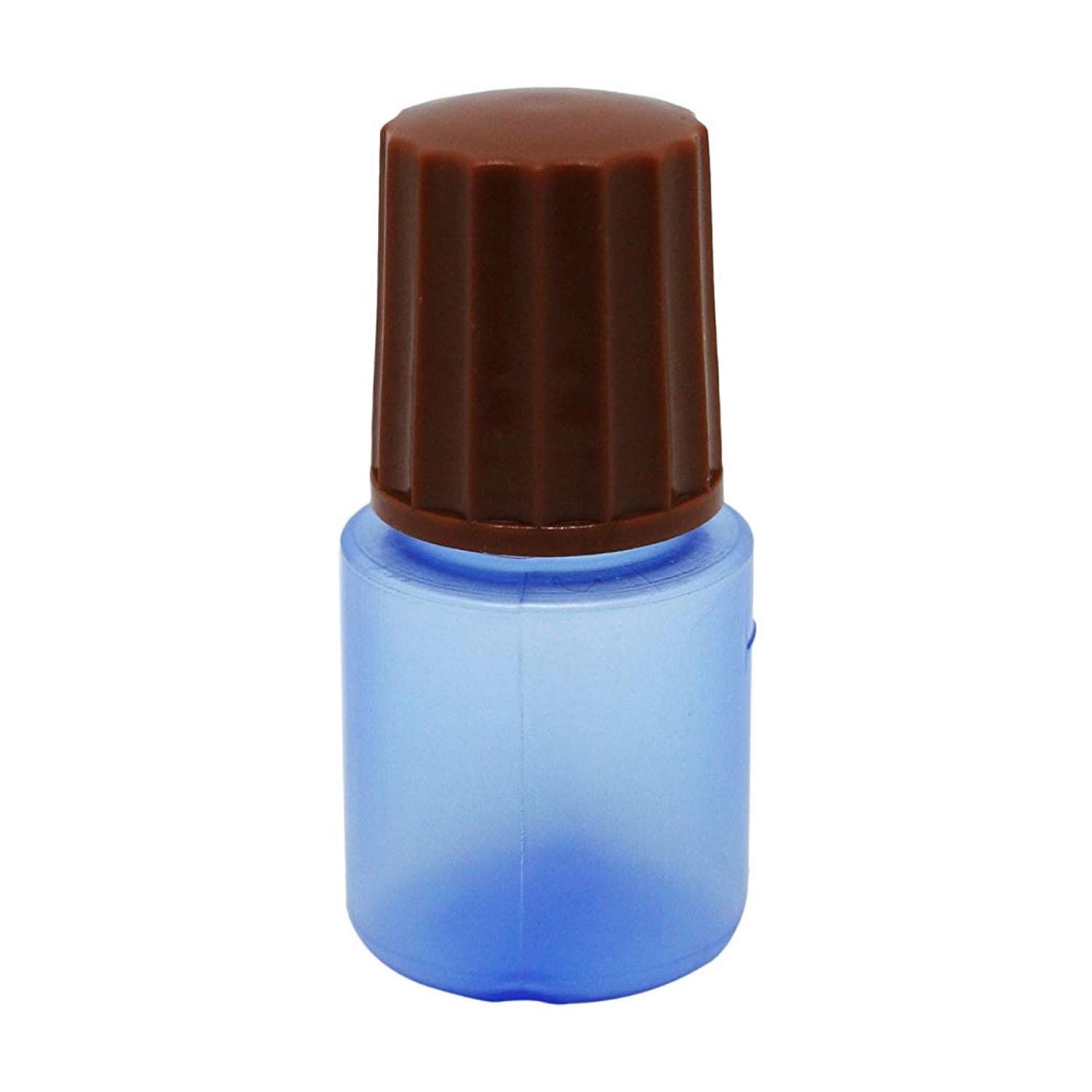 点滴容器ノーベル1号(滅菌済) 08-3030-0218 本体：コバルト キャップ：茶 エムアイケミカル 5CC(25ホンX10フクロイリ)