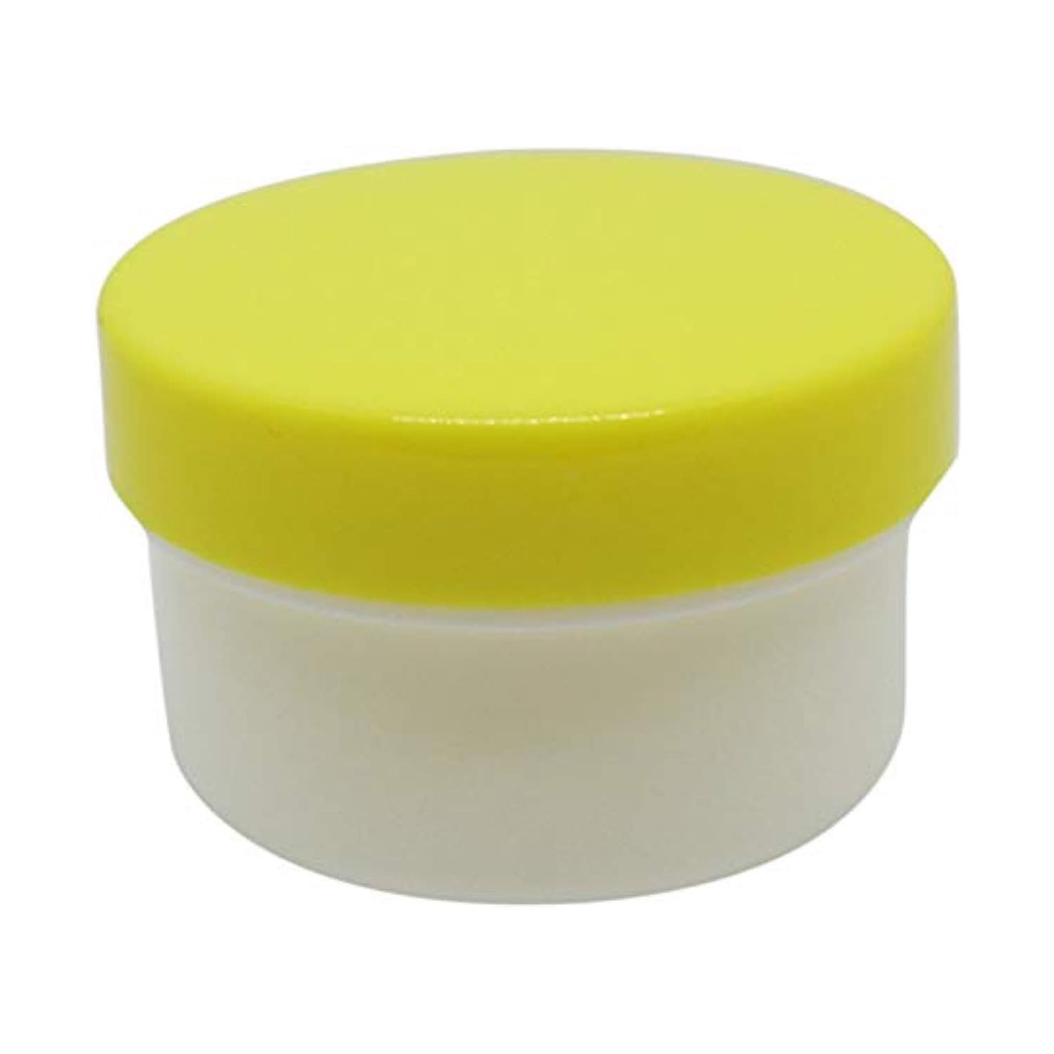 軟膏容器プラ壷A－2号(未滅菌) 08-2975-0204 キャップ：黄 エムアイケミカル 11CC(100コイリ)