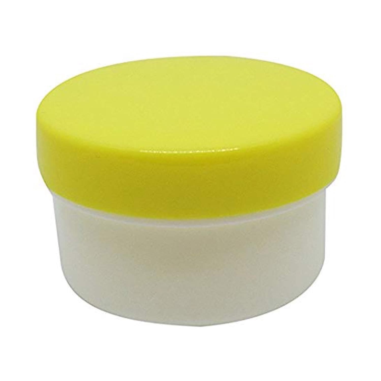 軟膏容器プラ壷A-4号(未滅菌) 08-2975-0404 キャップ:黄 エムアイケミカル 33CC(50コイリ)