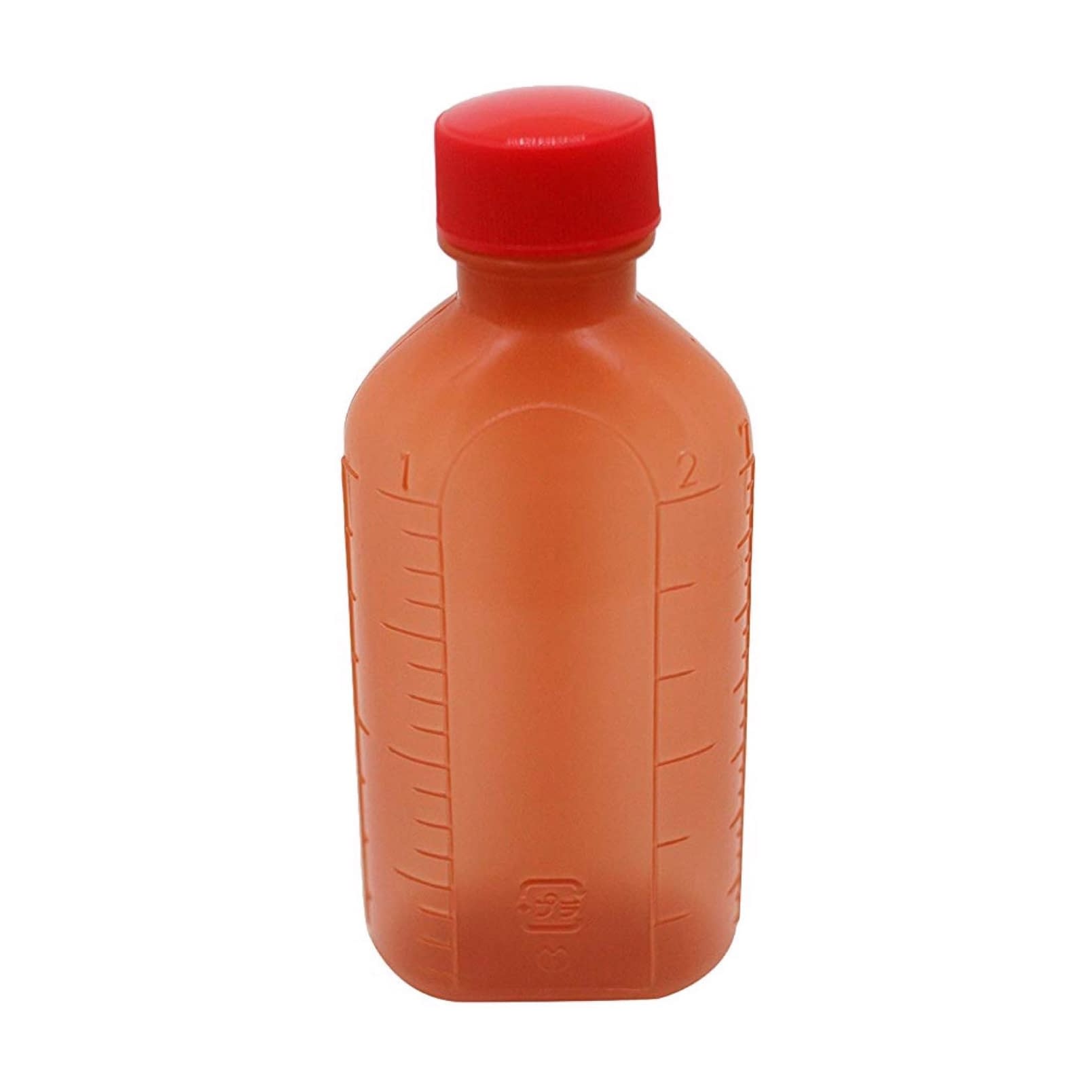 投薬瓶PPB茶(滅菌済) プラスチック薬瓶 08-2865-0605 キャップ：赤 エムアイケミカル 500CC(2ホンX25フクロイリ)