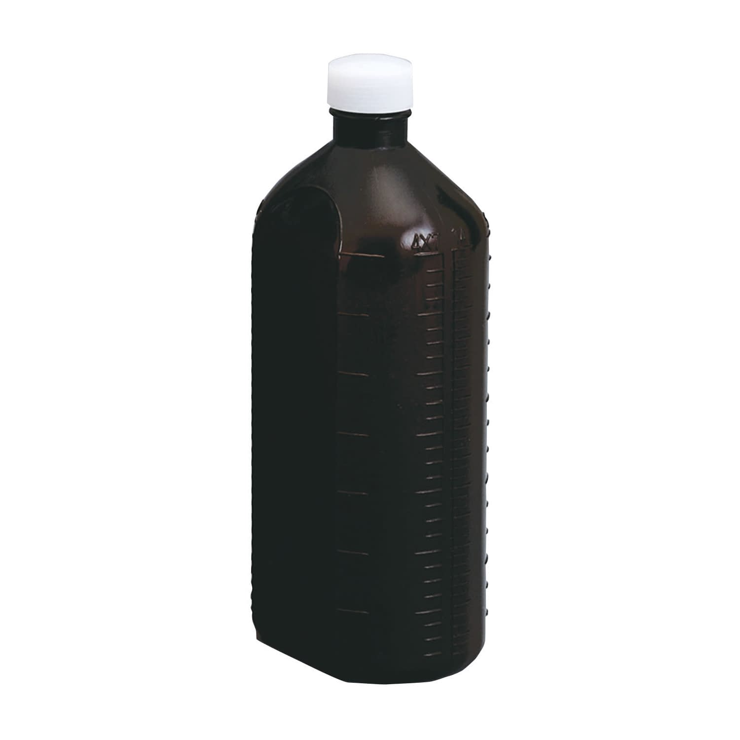 投薬瓶PPB黒茶(滅菌済) プラスチック薬瓶 08-2865-0701 キャップ:白(基本色) エムアイケミカル 500CC(2ホンX25フクロイリ)