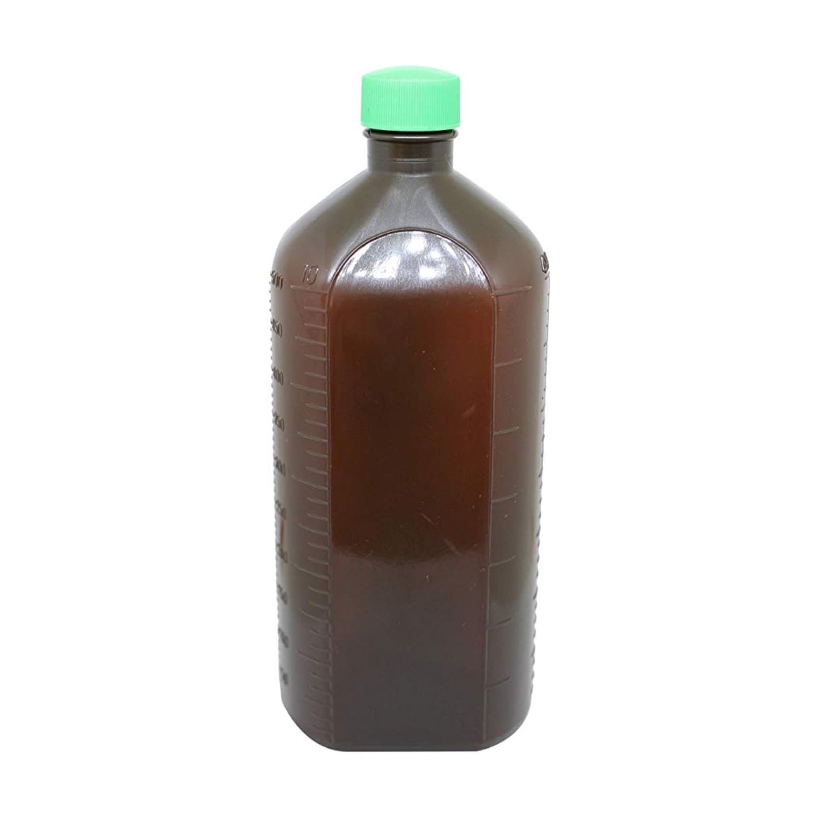 投薬瓶PPB黒茶(滅菌済) プラスチック薬瓶 08-2865-0703 キャップ:緑 エムアイケミカル 500CC(2ホンX25フクロイリ)