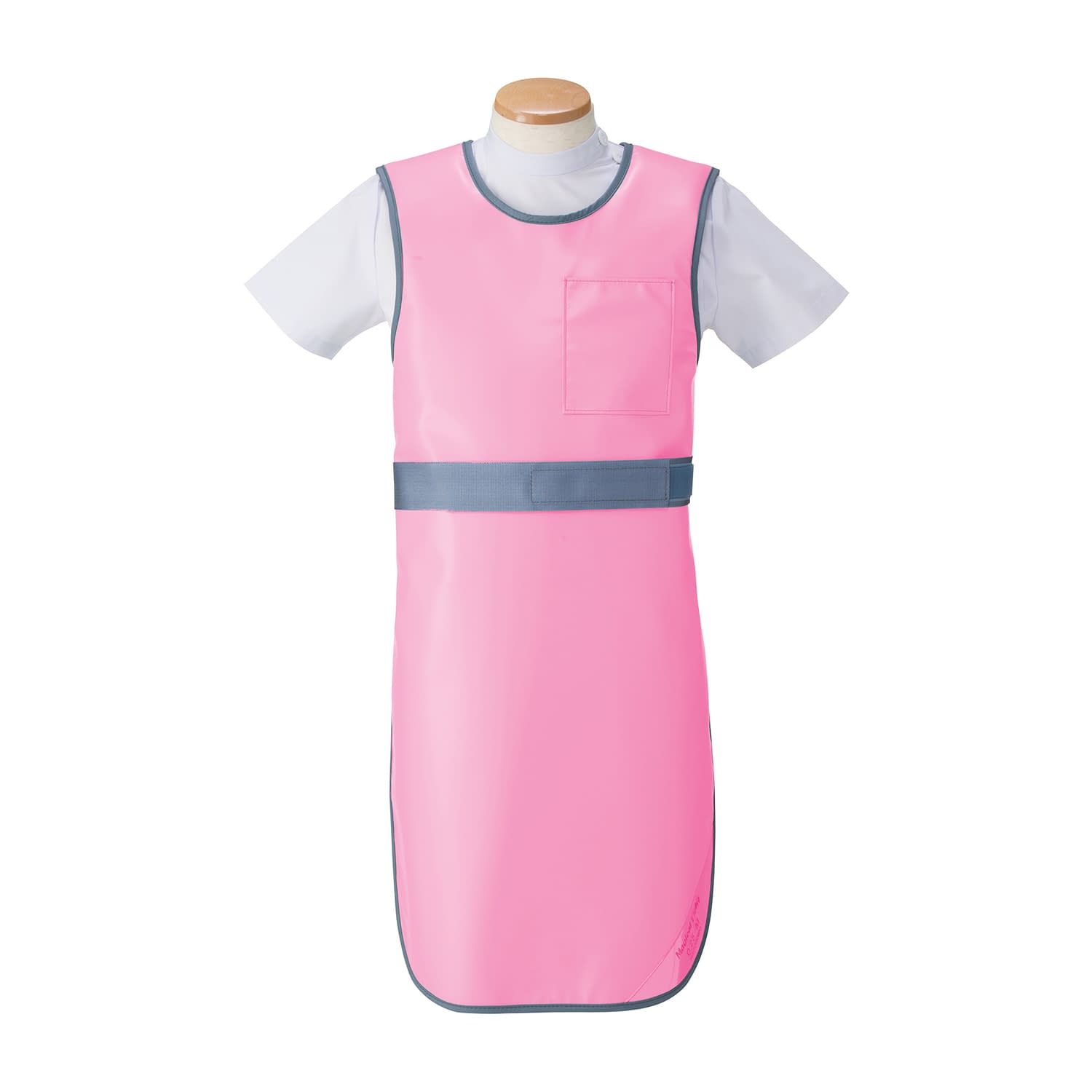 防護衣 ベルト付きエプロン 24-8496-0101 ピンク マエダ MLB-25L(マジカルライト)