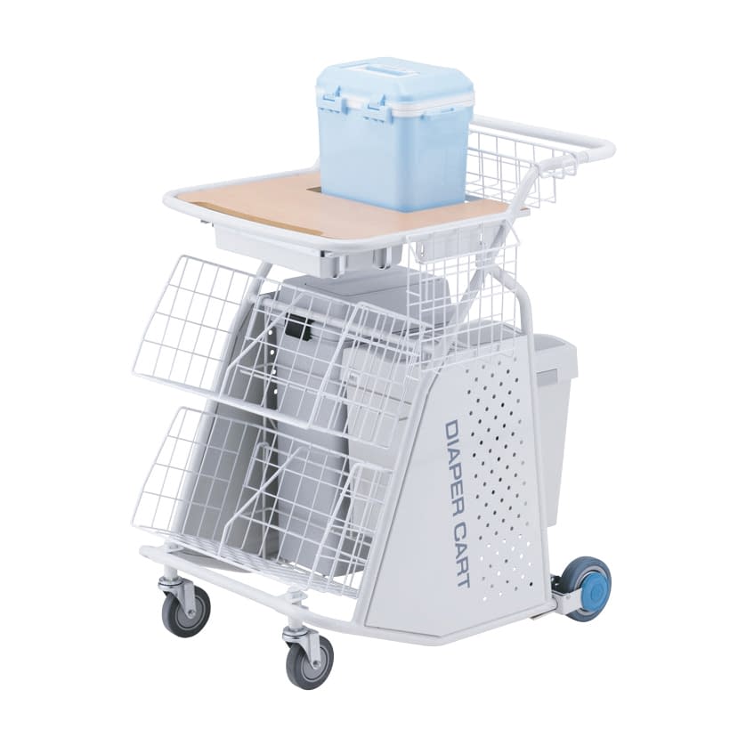 おむつ交換カートDIAPERCART 20-4395-00 日進医療器 TY411(タオルポットツキ)