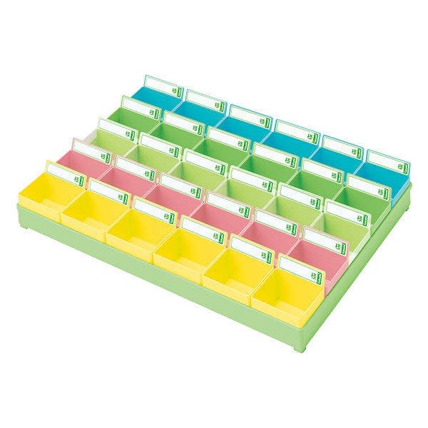 投薬トレー(30人用) 散薬トレー 19-7650-00 Fukumi PT-30G5(グリーン/5ショク)