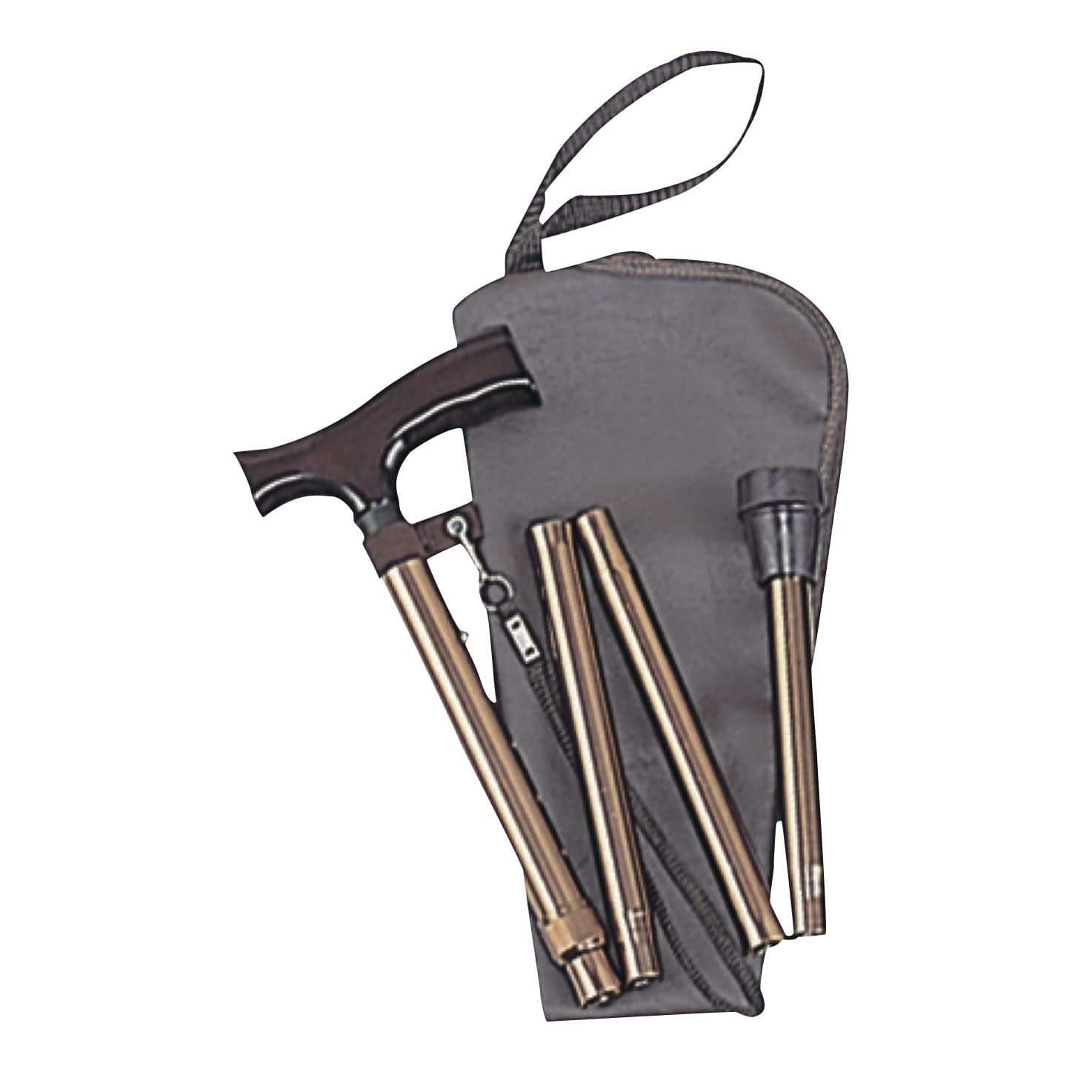 アルミ杖ベーシック(伸縮折りたたみ) 杖 23-6238-00 ミキ MRA-01221(ブラウン)