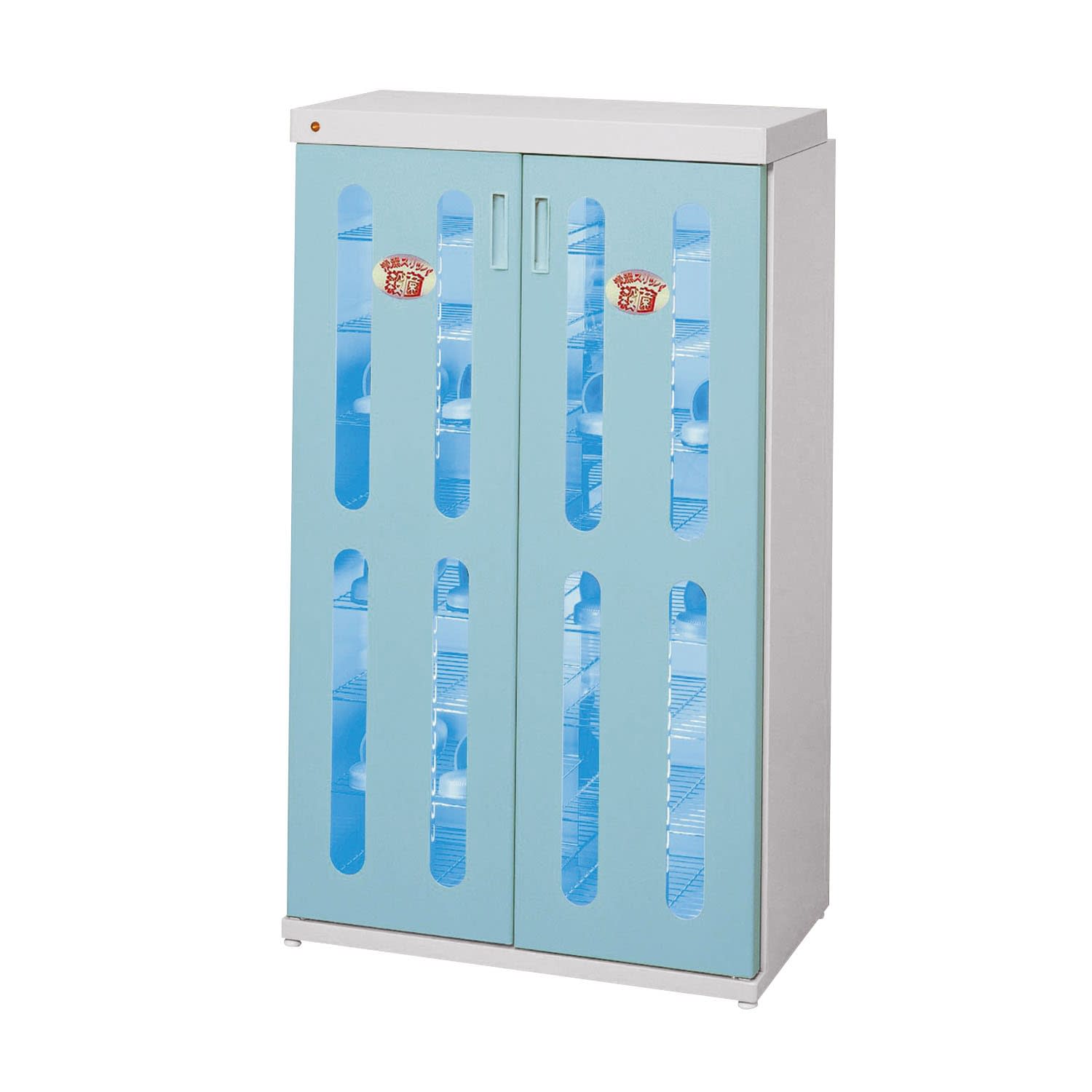 殺菌線ロッカー(スリムエイトワイド) タイマーなし 19-3150-0003 ブルー 大信工業 DM-SLW(タイマーナシ)