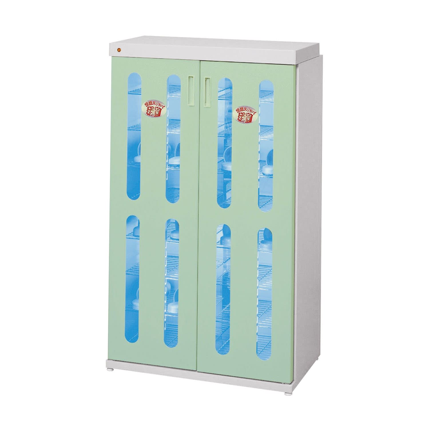 殺菌線ロッカー(スリムエイトワイド) タイマーなし 19-3150-0004 グリーン 大信工業 DM-SLW(タイマーナシ)