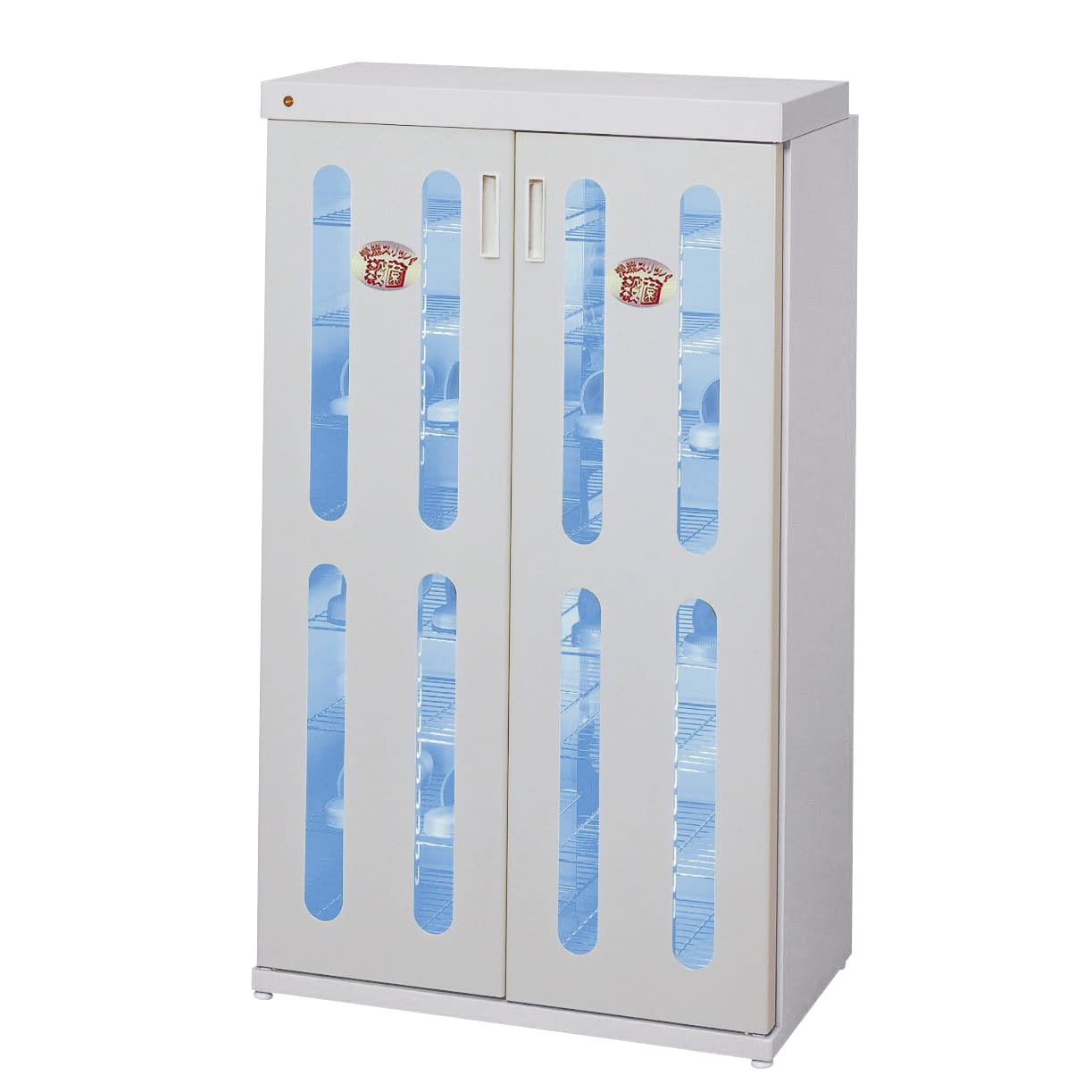 殺菌線ロッカー(スリムエイトワイド) タイマー付 19-3145-0001 アイボリー 大信工業 DM-SLTW(タイマーツキ)