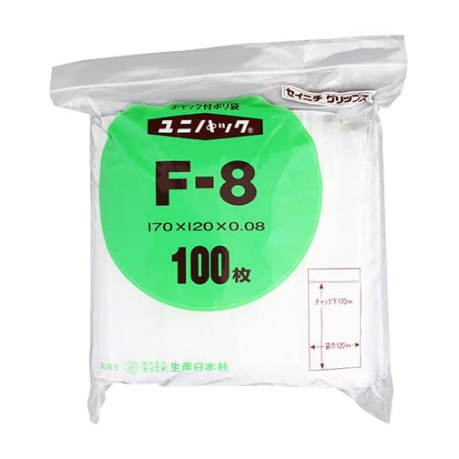 ユニパック 24-8104-06 セイニチ F-8(170X120MM)100マイ