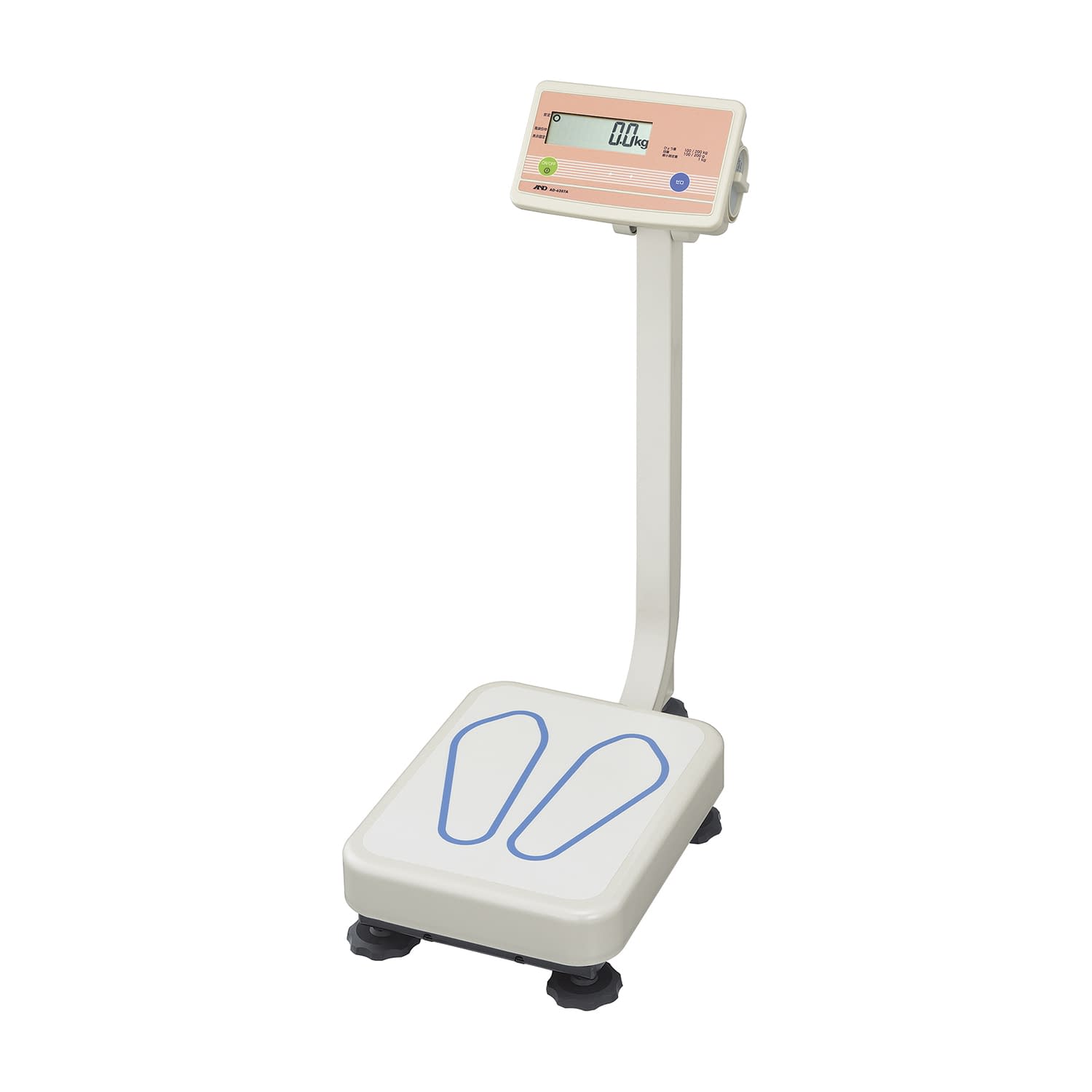 デジタル体重計(検定品) ポール付 19-2130-00 エー・アンド・デイ AD-6207A(ポールツキ)