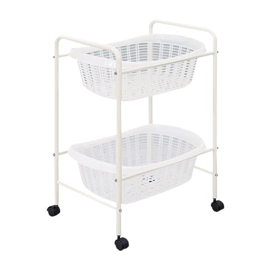 脱衣カゴ(2段用) 02-5830-02 高田ベッド製作所 TB-73-06(ホワイト)