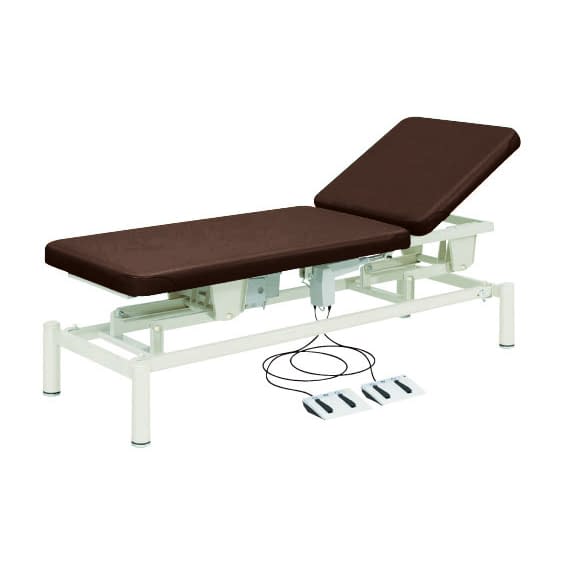 電動診察台(2M電動ベッド) 20-3740-0004 ビニルレザー茶 高田ベッド製作所 TB-949(W70XL180CM)