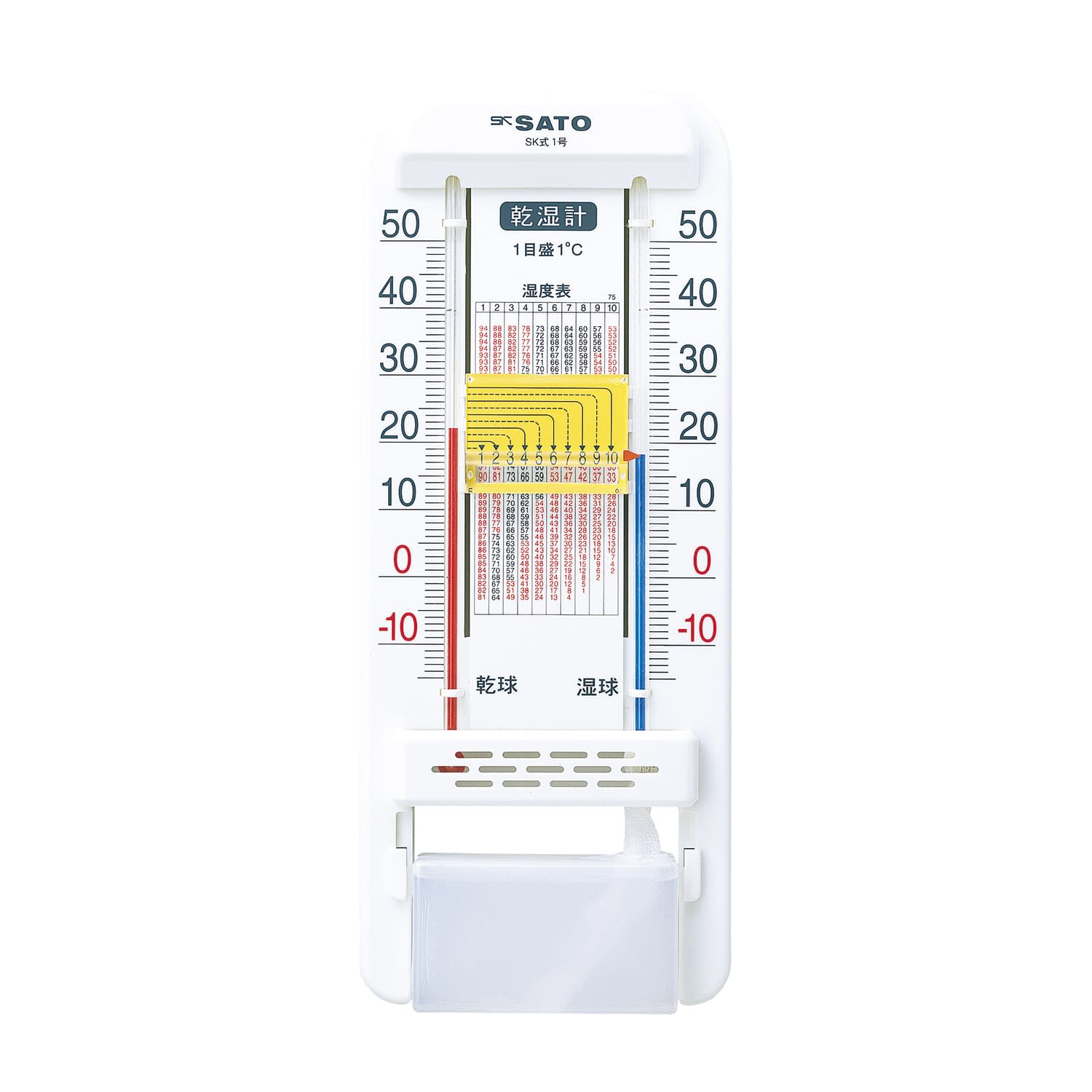 乾湿計 SK式1号 25-6119-00 佐藤計量器製作所 1519-00(-10カラ50ﾟ)