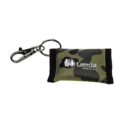 フェイスシールドキーリング フェイスシールドキーリング(迷彩) 人工呼吸補助具 23-5725-03 レールダル フェイスシールド 460017(25コイリ)メイサイガラ