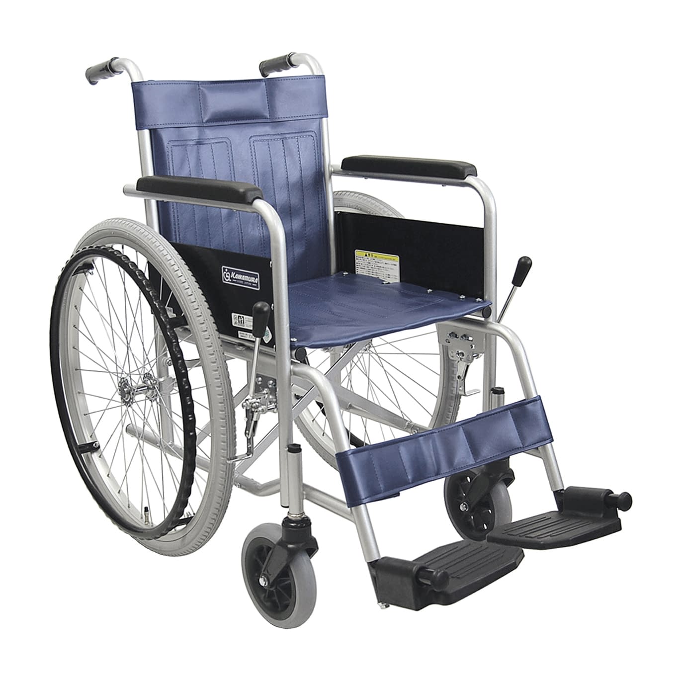 車いす(自走用・スチール製)背固定式 背固定 01-3865-00 カワムラサイクル KR801N