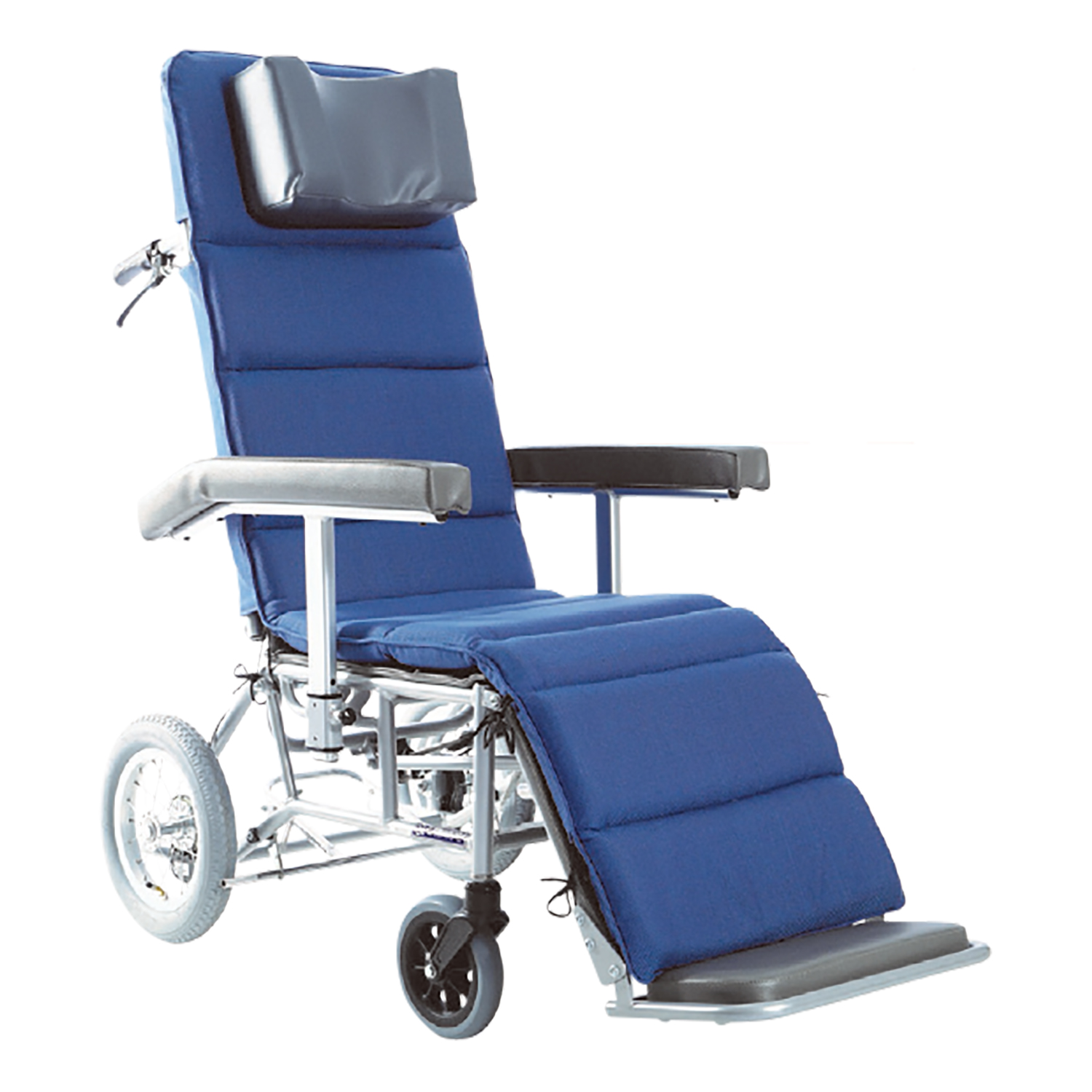 リクライニング車いす(介助用) 介助ブレーキ付 06-2726-0003 ラベンダーNo．114 アクリル カワムラサイクル RR60NB(アルミセイ)