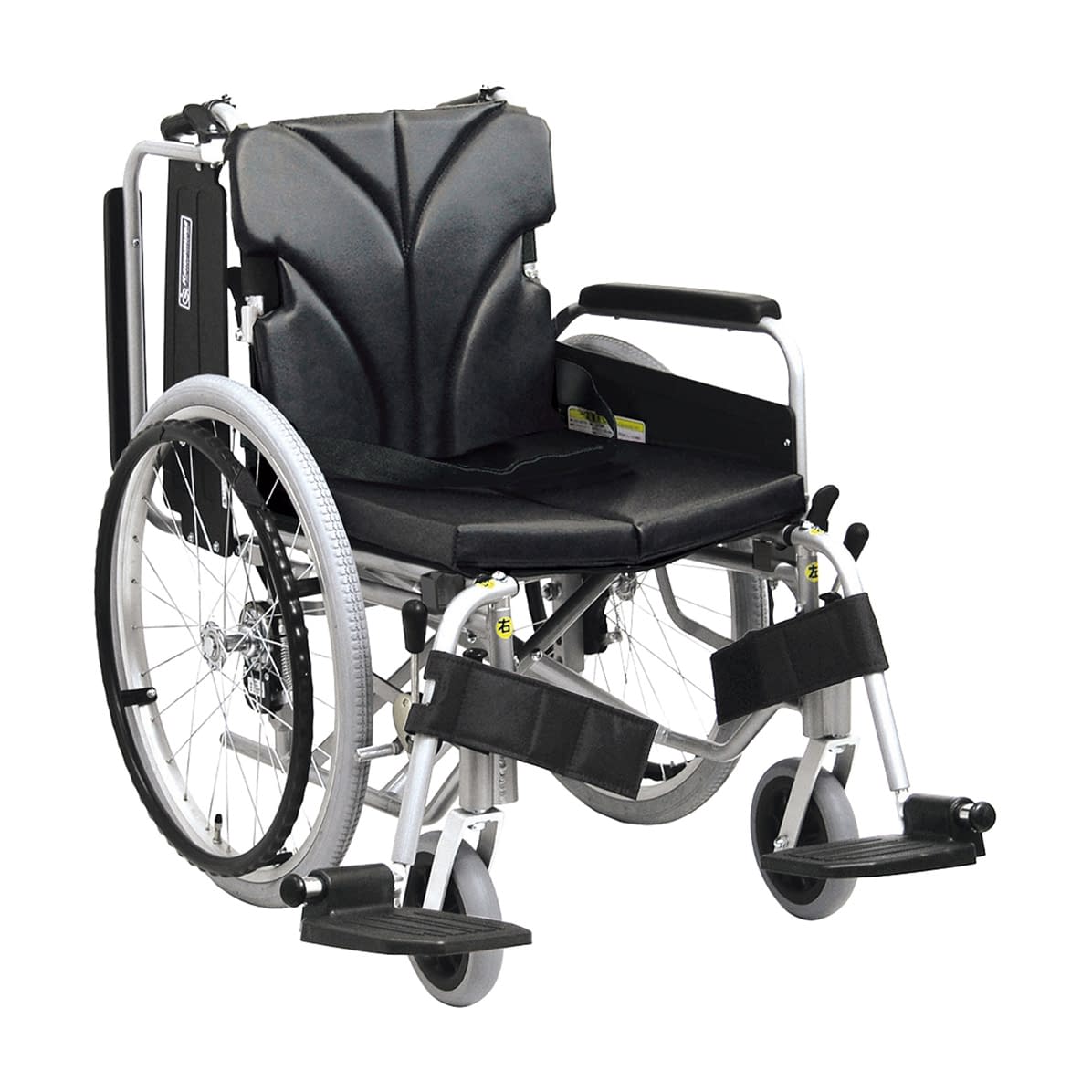 車いす(自走用・アルミ製)背折れ式 23-7110-0205 エコブラックNo．88 カワムラサイクル KA822-42B-M