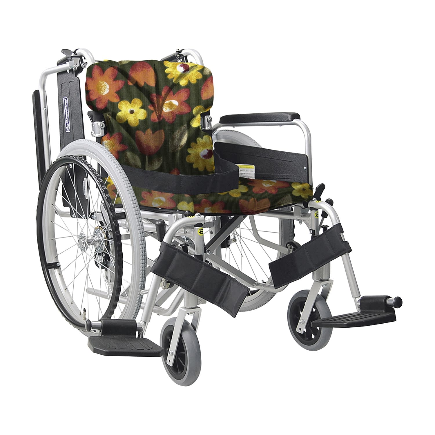 車いす(自走用・アルミ製)背折れ式 23-7110-0211 オータムフラワーNo．71 カワムラサイクル KA822-42B-M