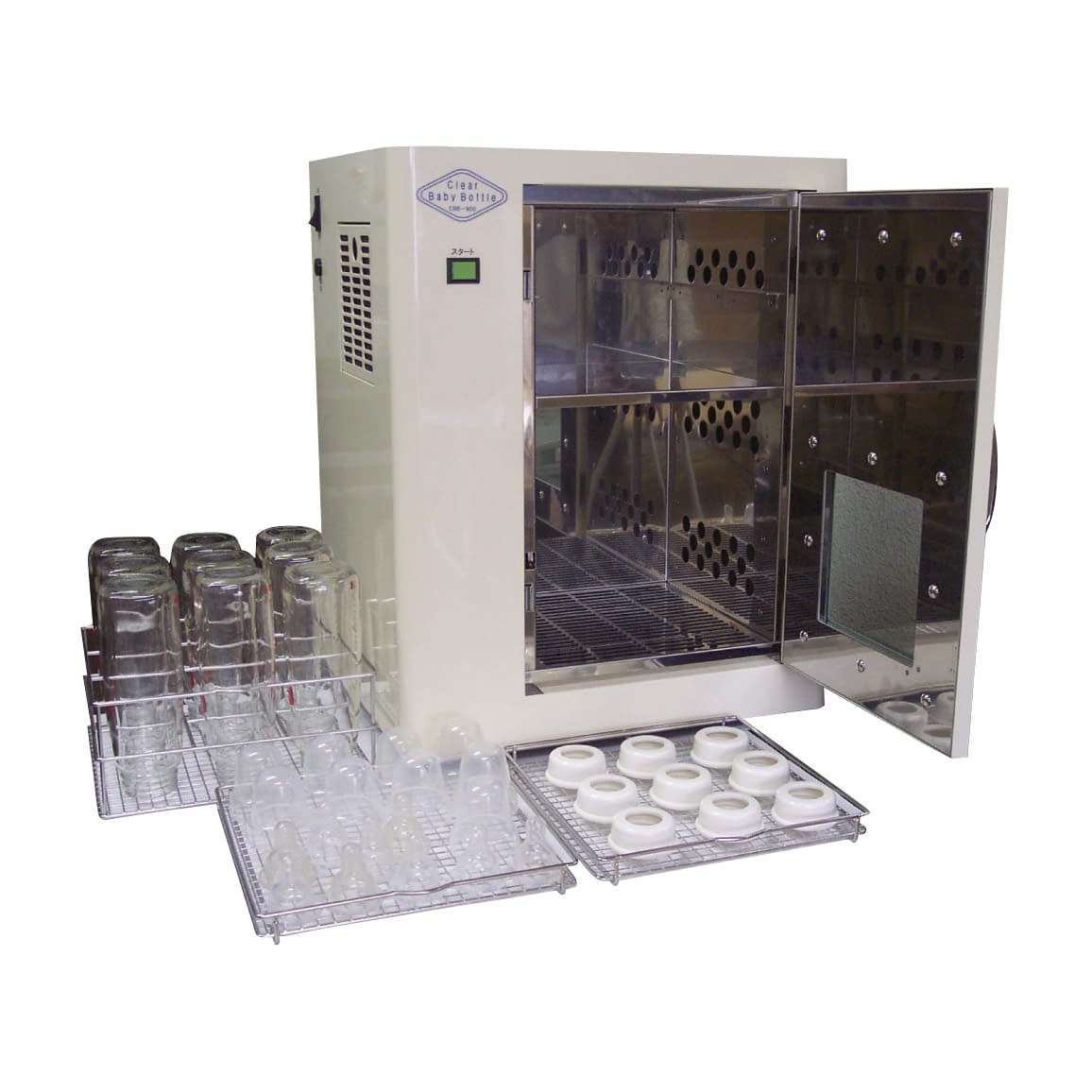 哺乳びん殺菌乾燥保管庫(9本用) 9本用 22-2015-00 日本カーヴィング CBB-900