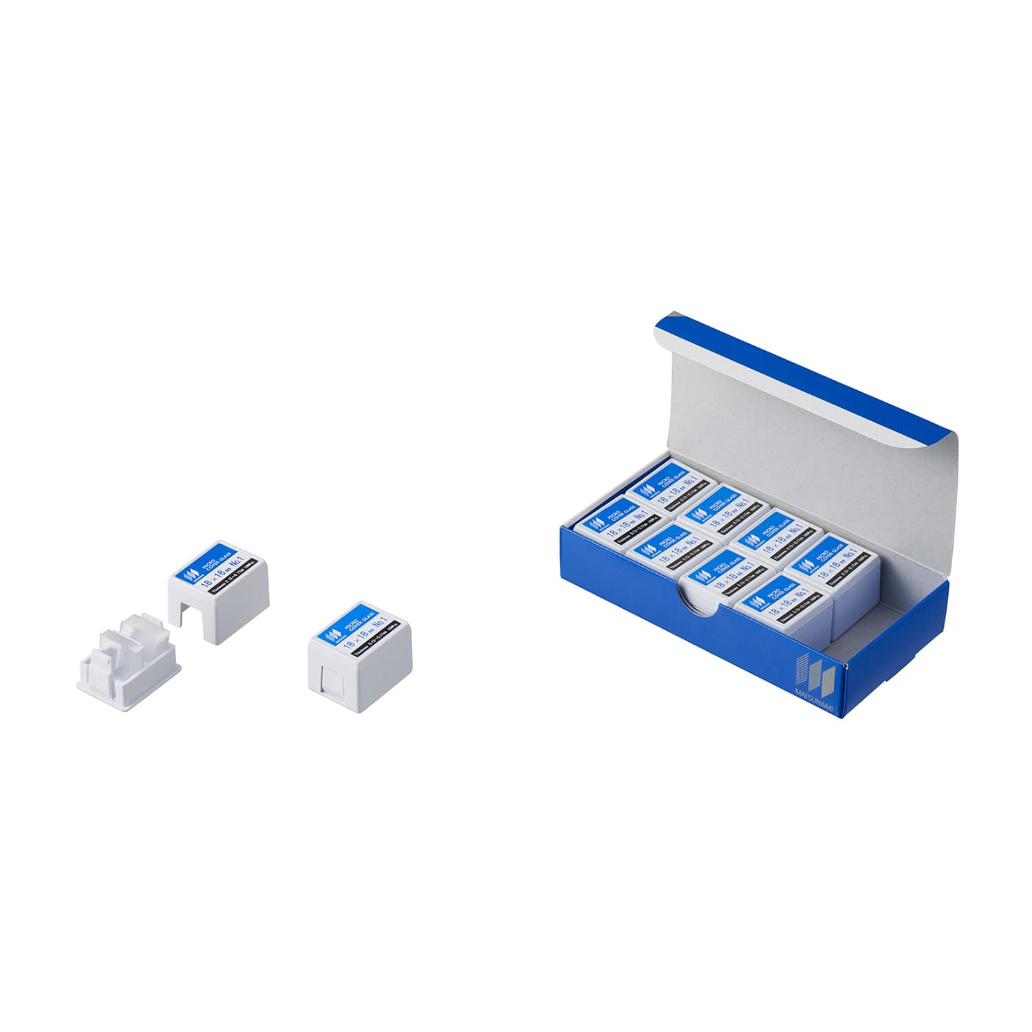 角カバーグラス No．1(18X18 23-5025-01 松浪硝子工業 C018181(100マイX10ハコ)