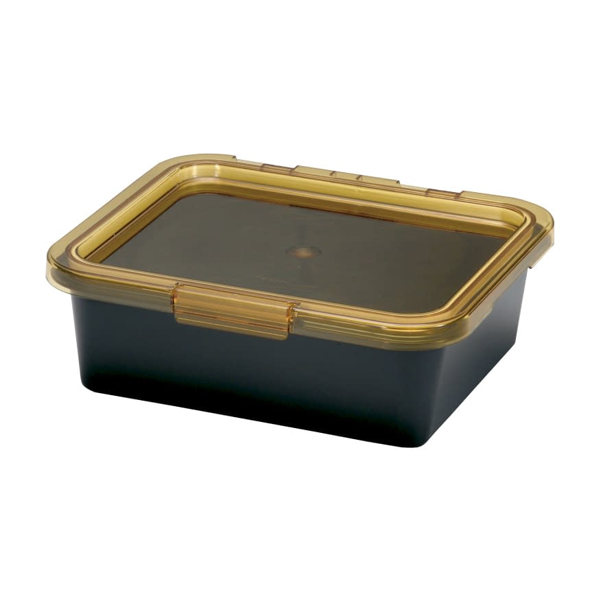 ICコンテナー(PICタイプ) 24-9163-0303 フタ：アンバー／本体：ブラック サカセ化学工業 PIC-14(345X398X135)