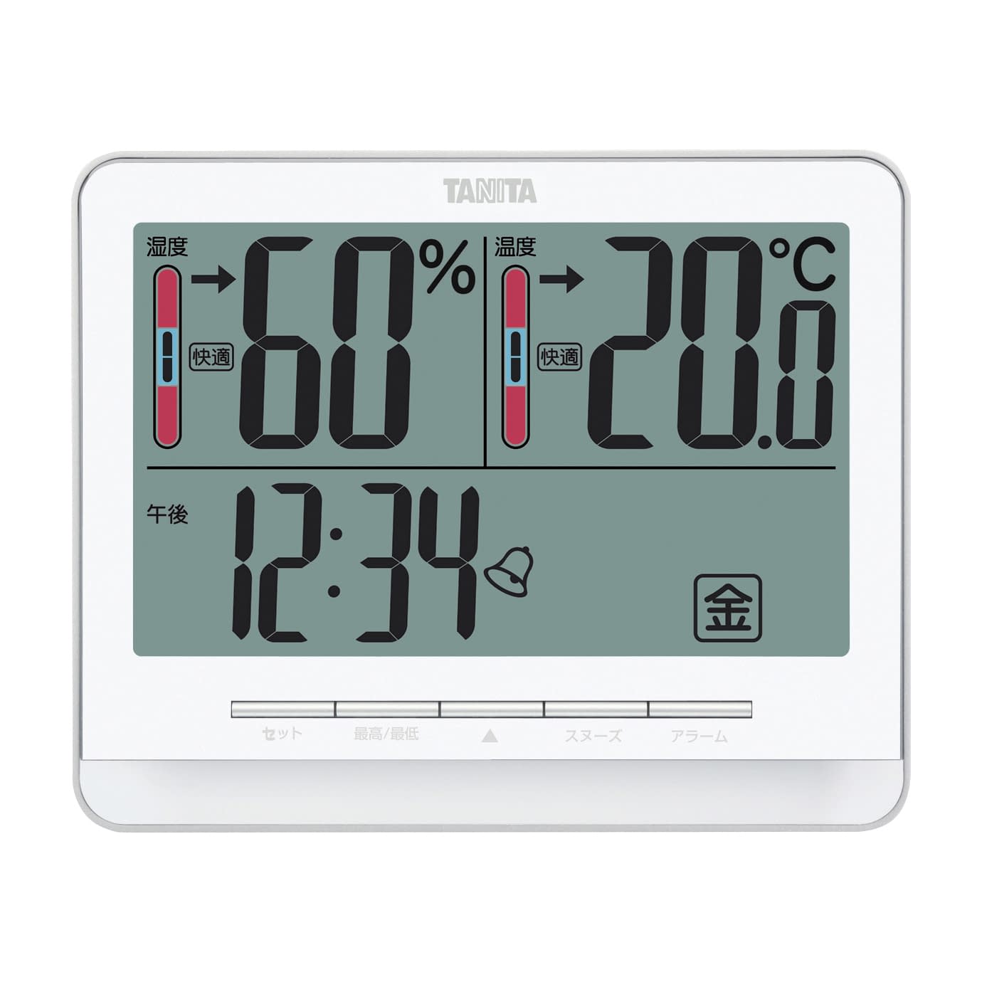 (24-3895-01)デジタル温湿度計 TT-538(ﾎﾜｲﾄ) ﾃﾞｼﾞﾀﾙｵﾝｼﾂﾄﾞｹｲ(タニタ)【1個単位】【2019年カタログ商品】