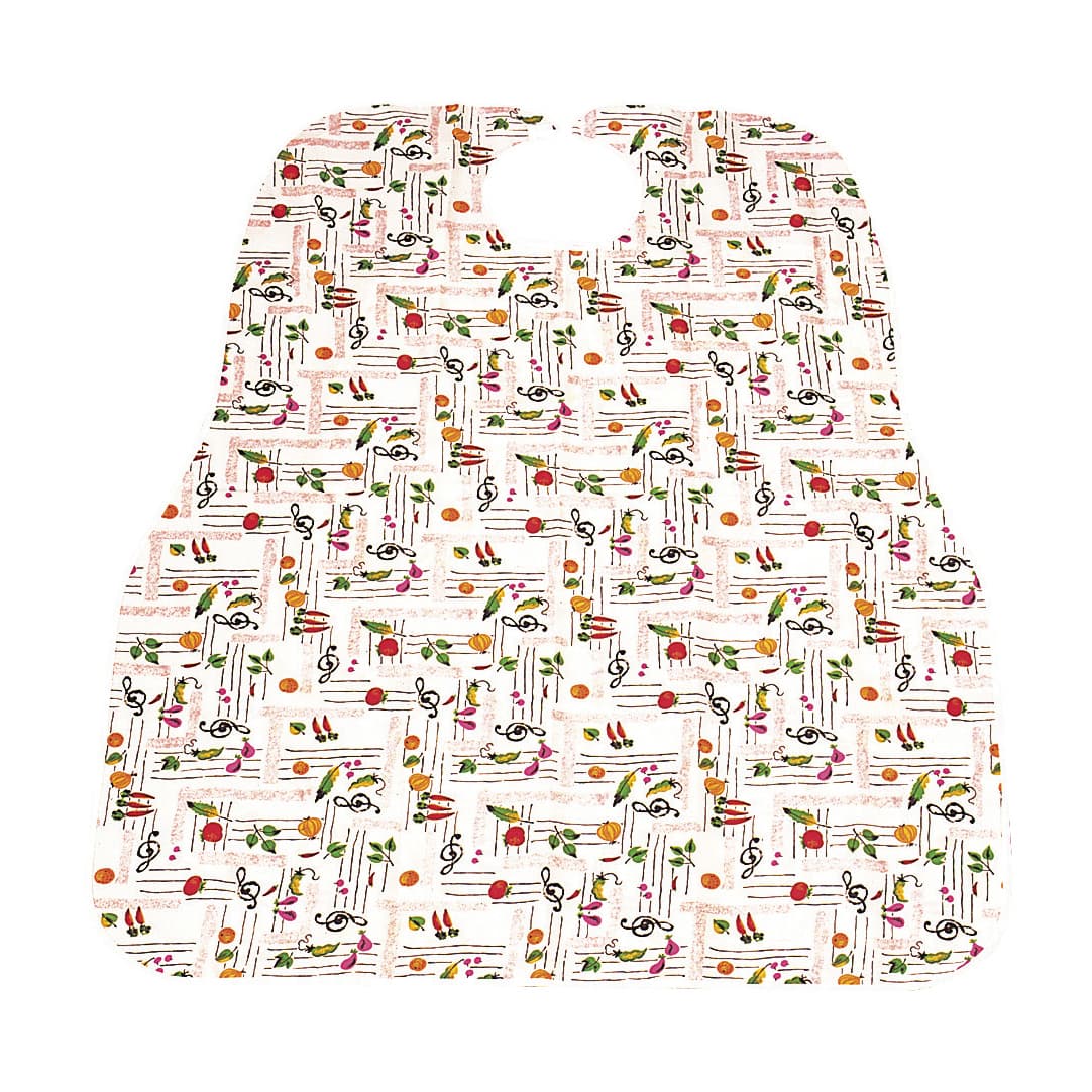 食事用エプロン(フルーツ柄) 23-6295-0002 ピンク 松本ナース産業 400-01