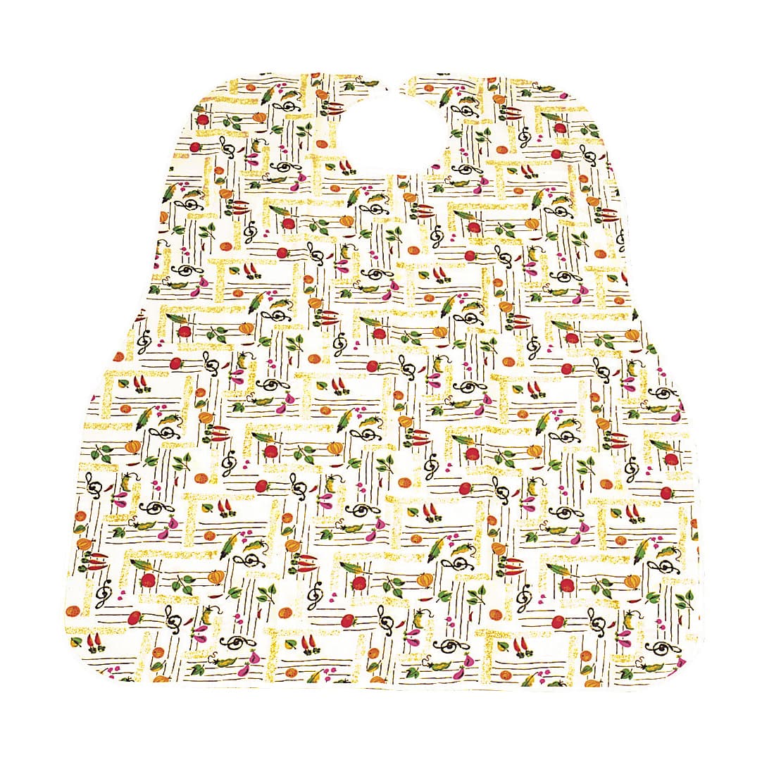 食事用エプロン(フルーツ柄) 23-6295-0003 イエロー 松本ナース産業 400-01