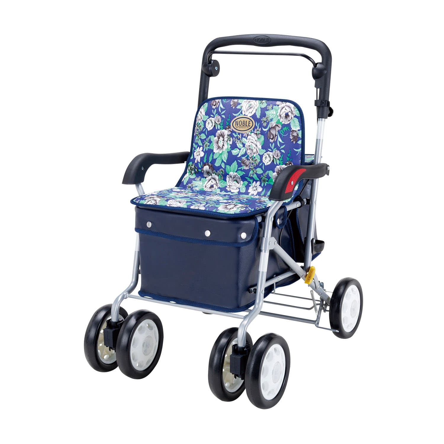 シルバーカー ノーブル 歩行車 23-7129-0003 緑チェック