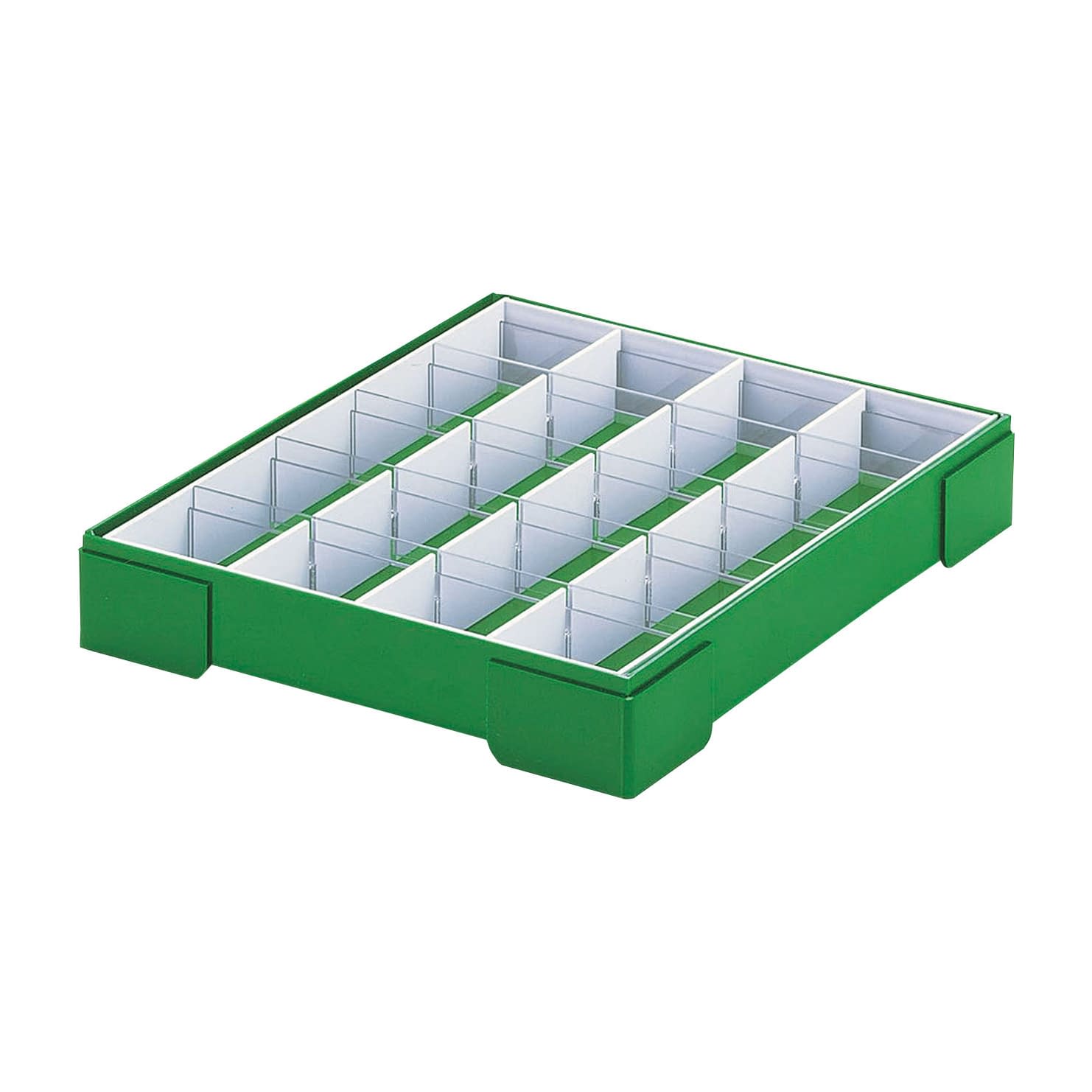 カラー散薬トレー(20人用) 投薬トレー 23-5621-03 日本医理器材 6112-05(グリーン)