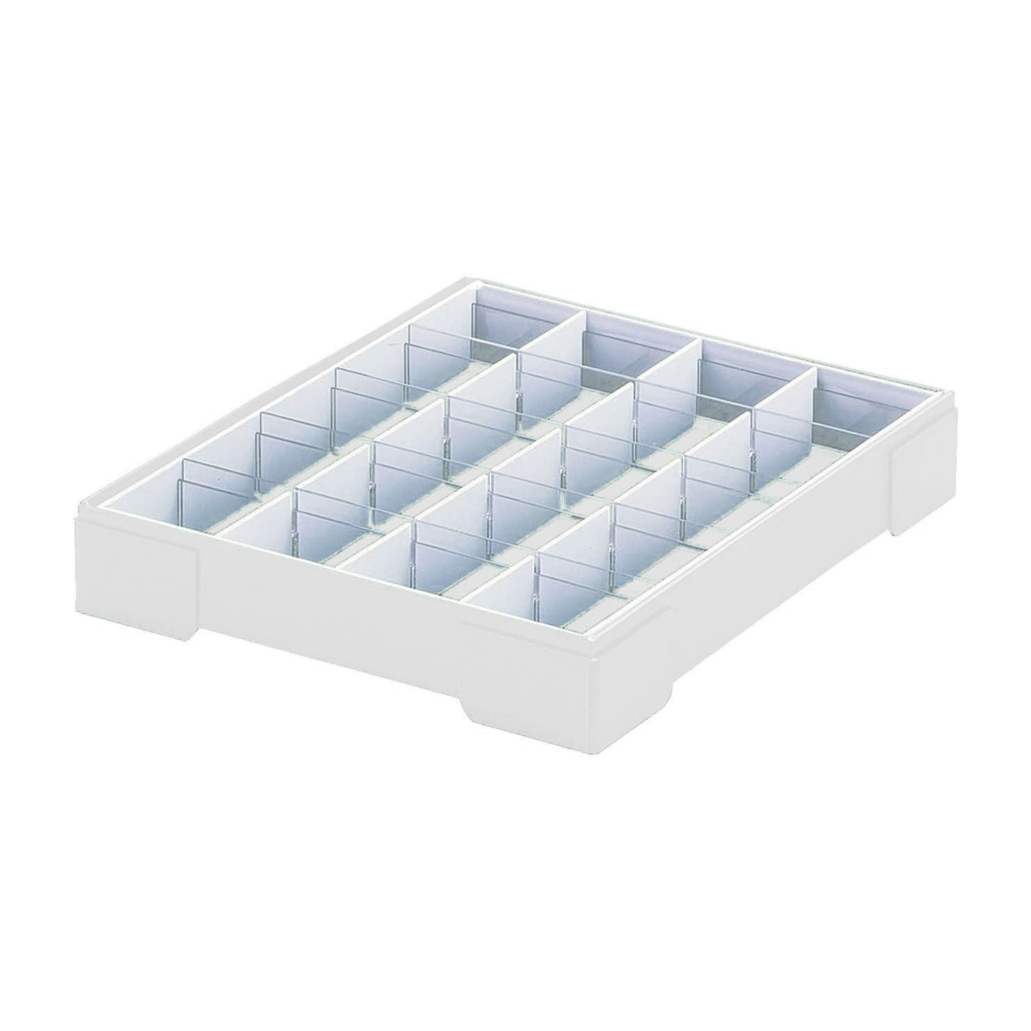 カラー散薬トレー(20人用) 投薬トレー 23-5621-04 日本医理器材 6112-06(ホワイト)