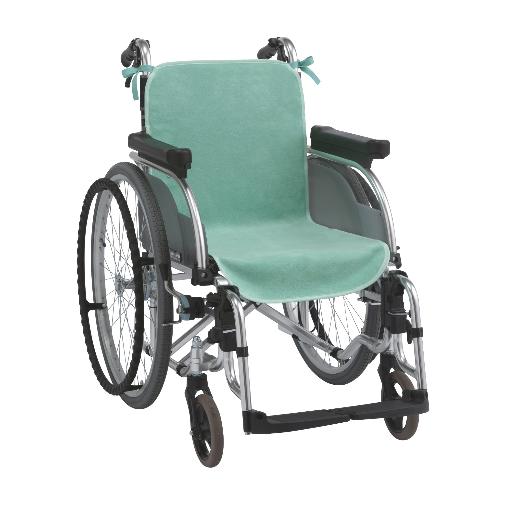 車いすシートカバー 車いす用品 24-8055-00 ケアメディックス グリーン(2マイイリ)