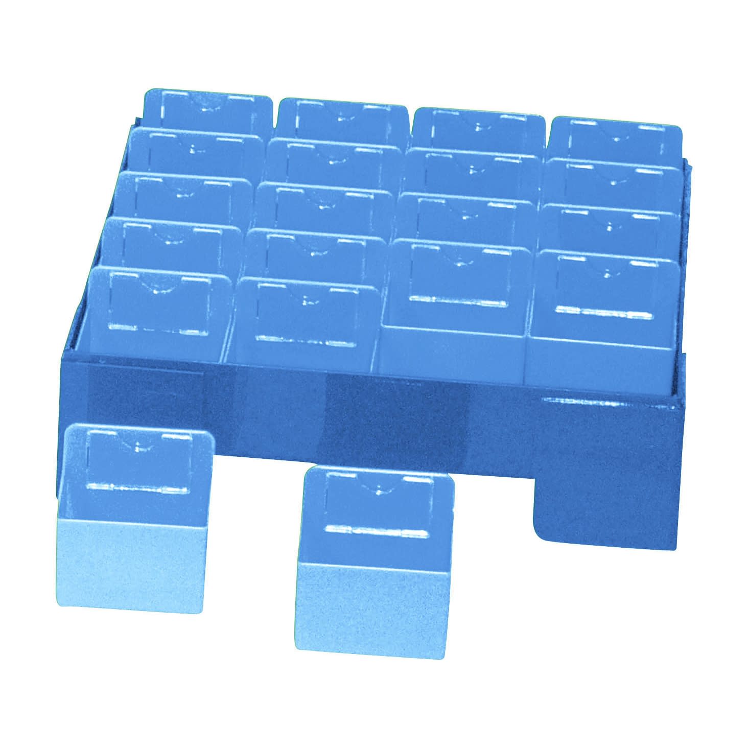 カラー散薬トレー(20人用) 23-5663-00 日本医理器材 KT-20(ブルー)