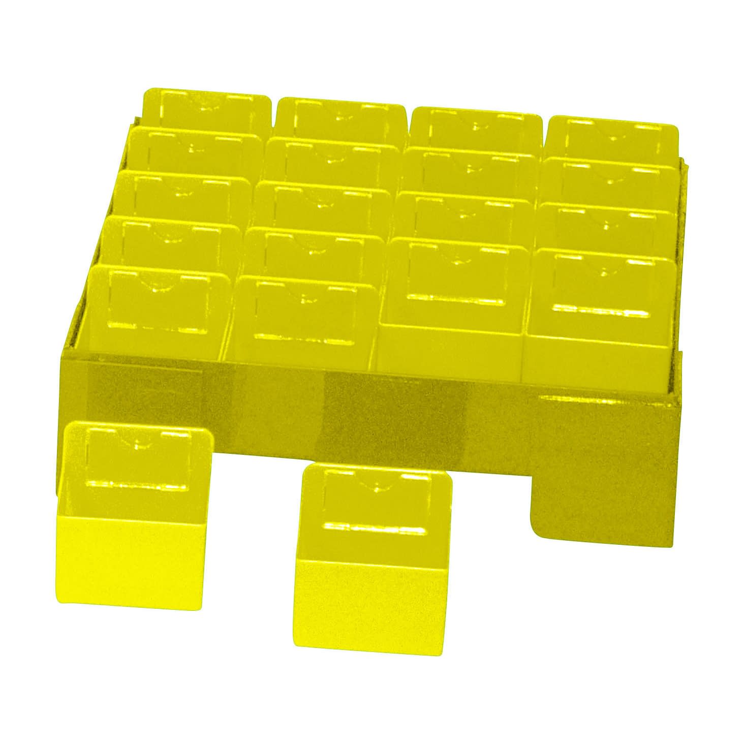 カラー散薬トレー(20人用) 23-5663-01 日本医理器材 KT-20(イエロー)