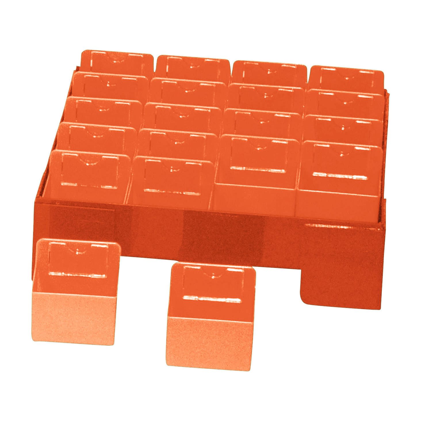 カラー散薬トレー(20人用) 23-5663-02 日本医理器材 KT-20(オレンジ)