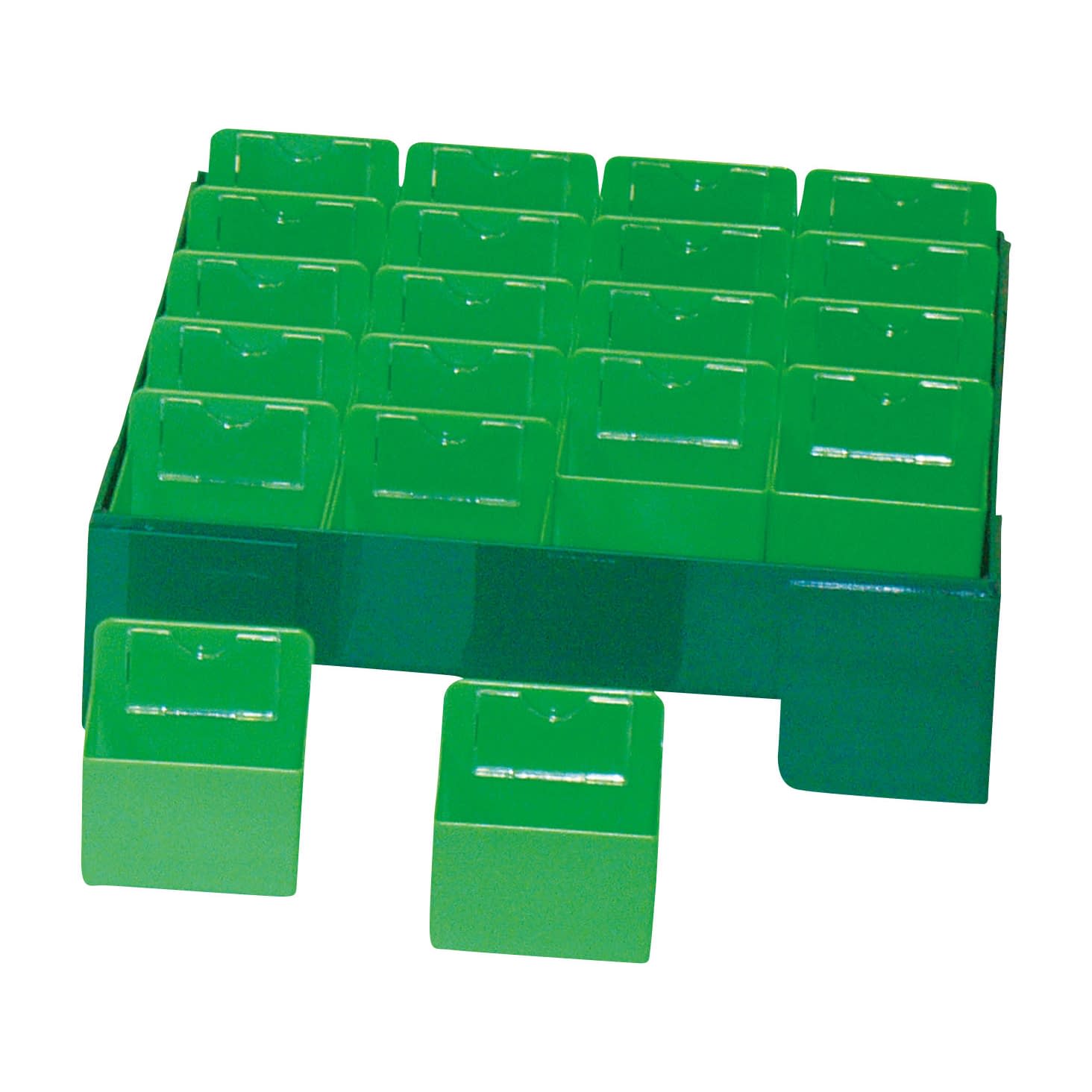 カラー散薬トレー(20人用) 23-5663-03 日本医理器材 KT-20(グリーン)