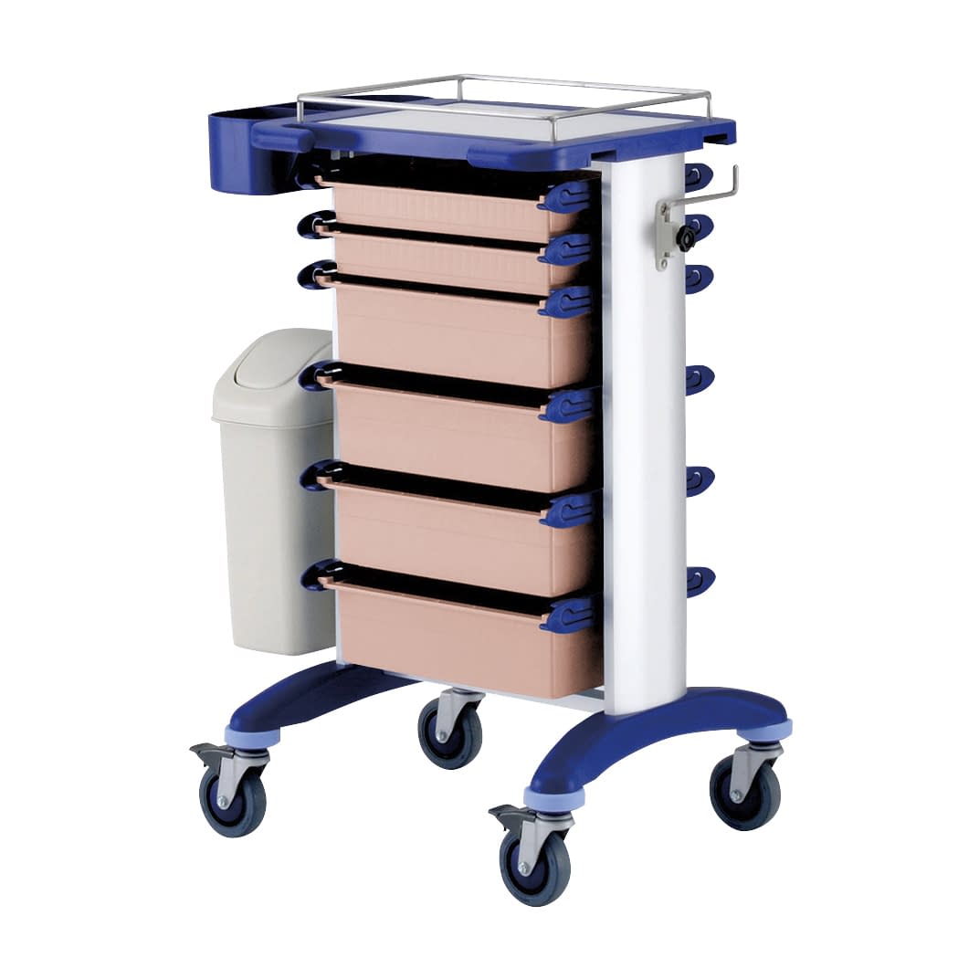 処置・包交カート 23-3411-0001 ピーチ サカセ化学工業 C43C-H01(コバルトブルー)