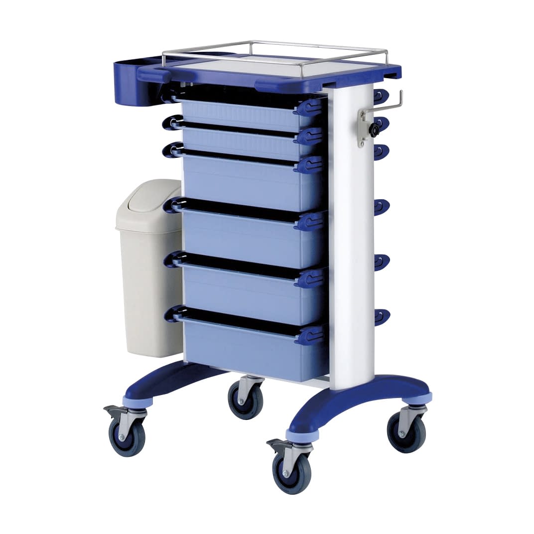 処置・包交カート 23-3411-0002 ブルー サカセ化学工業 C43C-H01(コバルトブルー)
