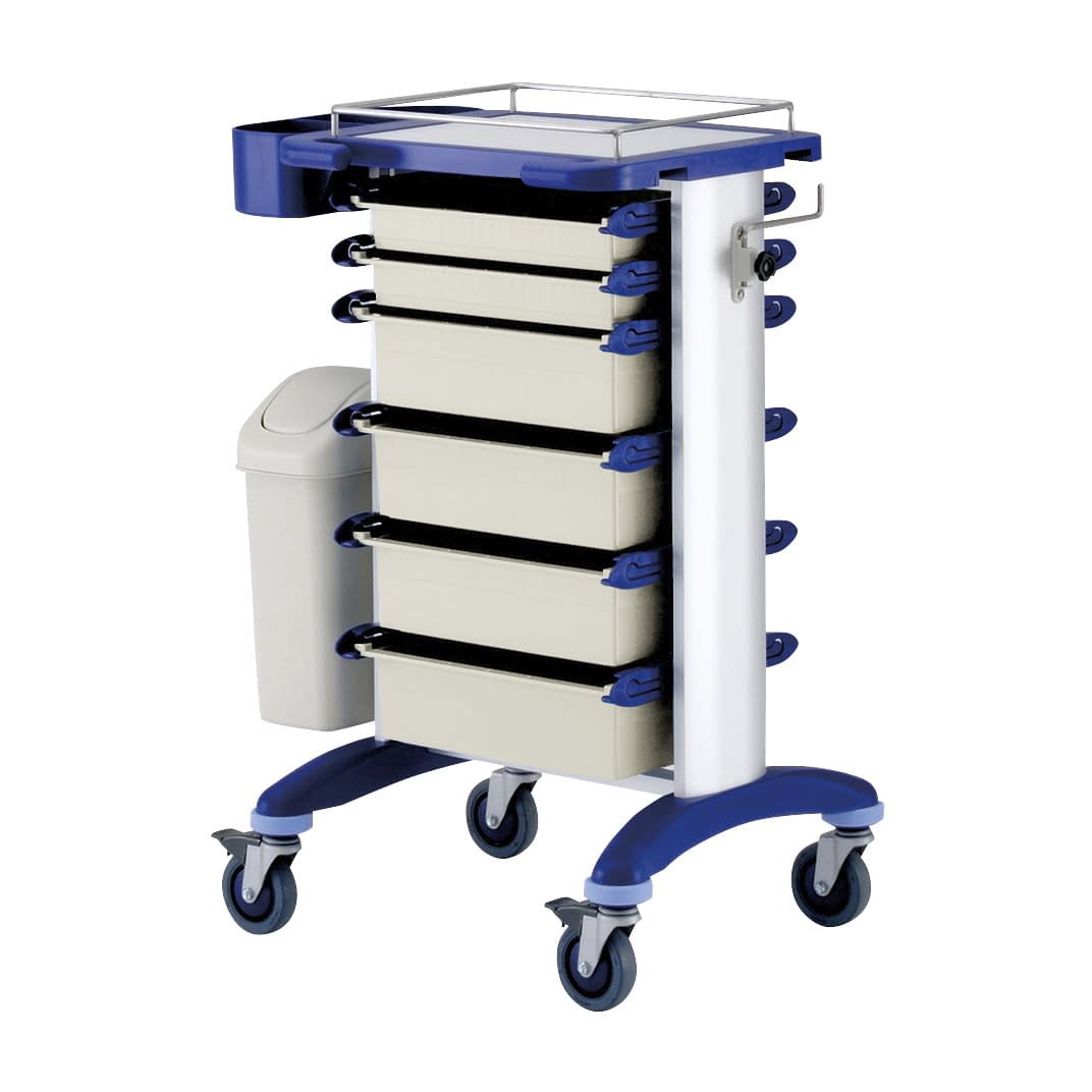処置・包交カート 23-3411-0004 ニュートラル サカセ化学工業 C43C-H01(コバルトブルー)