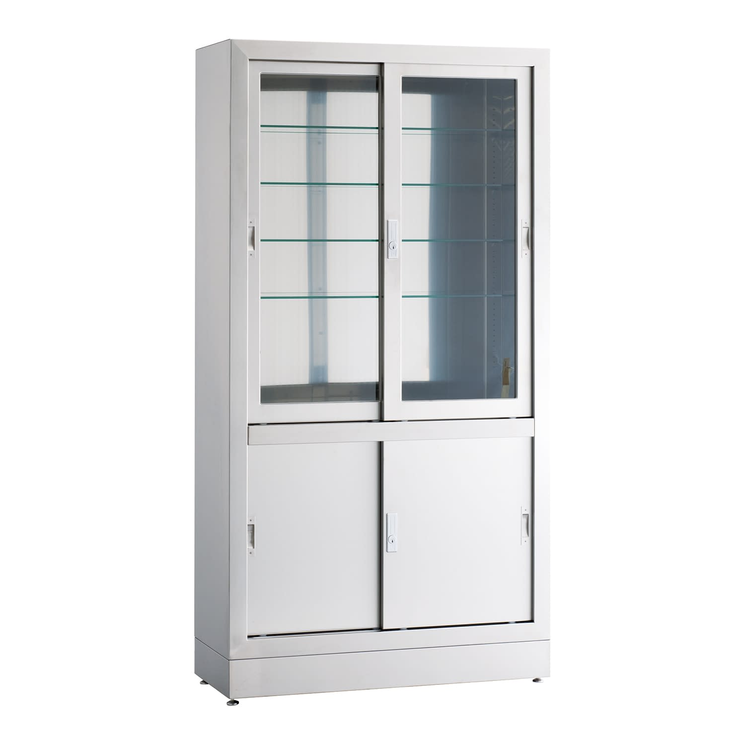 器械戸棚(ステンレス製) 物品棚(中材) 23-5384-0101 側面ステンレス MATSUYOSHI