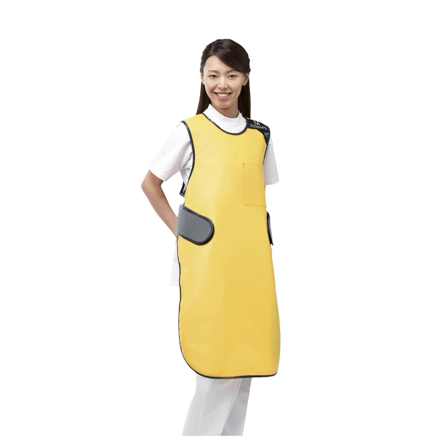 ウインドエプロン(プレミアライト) L 23-5773-0607 イエロー 保科製作所 PAW(L)0.25MMPB