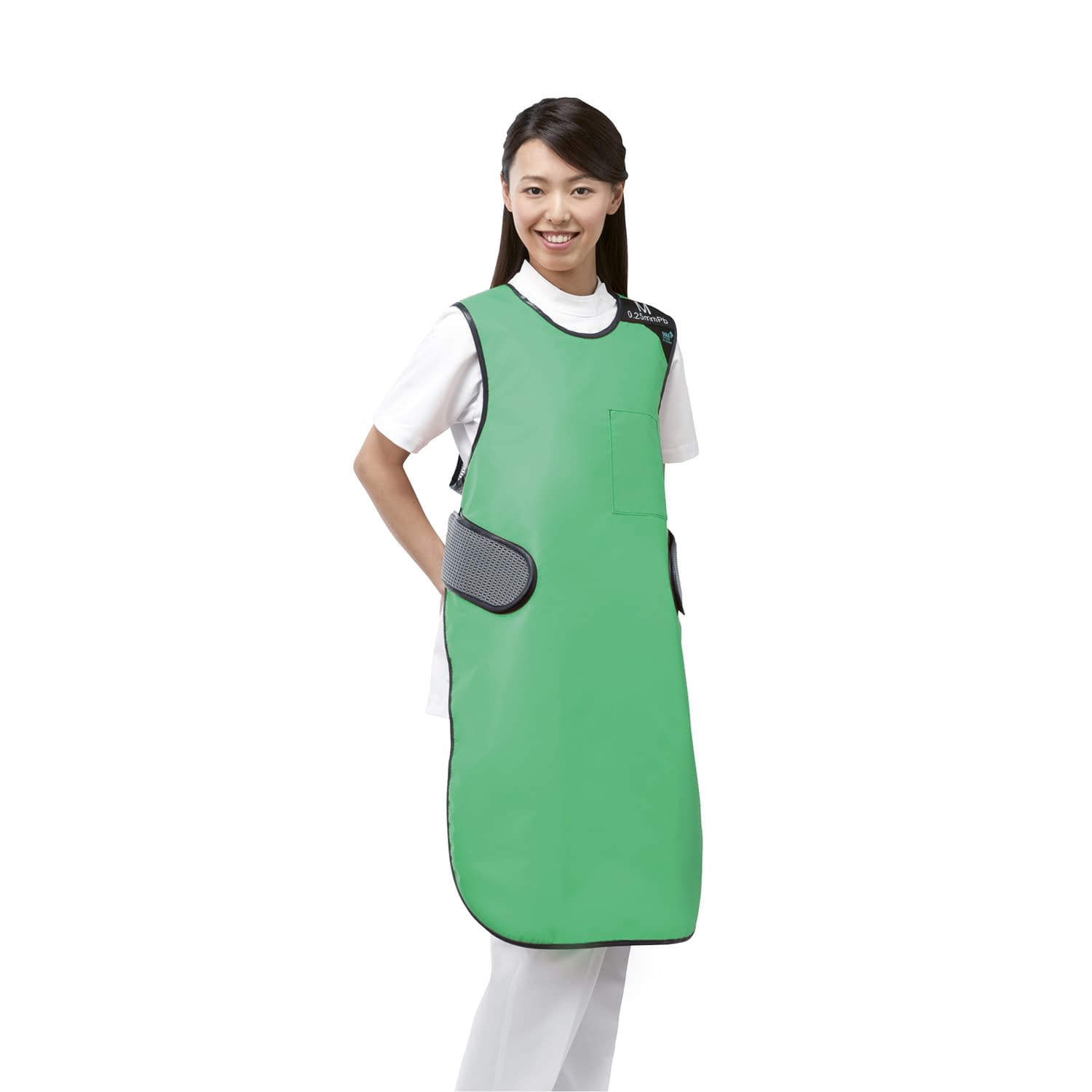 ウインドエプロン(プレミアライト) S 23-5773-0404 グリーン 保科製作所 PAW(S)0.25MMPB