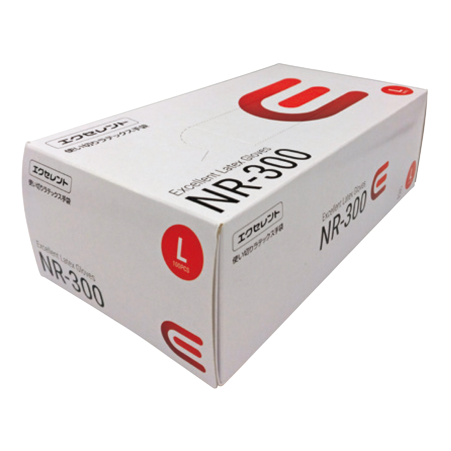 エクセレントラテックス手袋PF 23-3144-0001 L 三興化学工業 NR-300(100マイイリ)